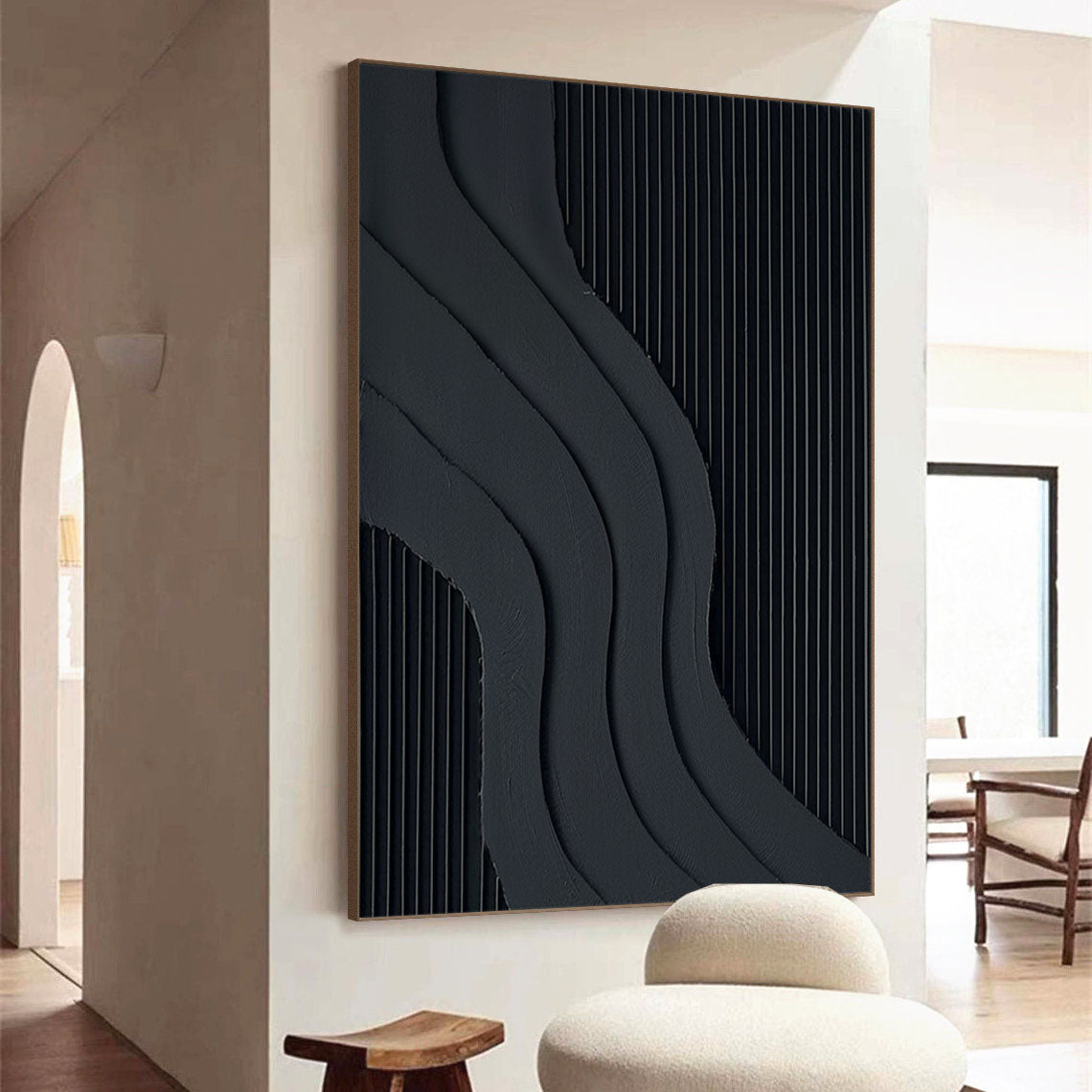 Black Minimalist Abstract Painting #BM 003