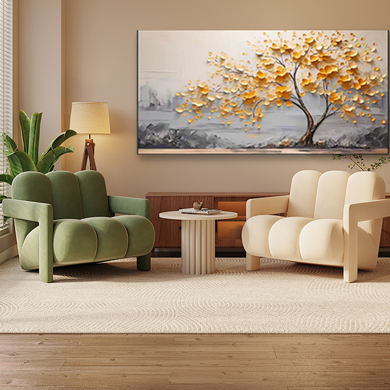 Golden Blossom Tree Art - Textured Wall Decor #BGM 010