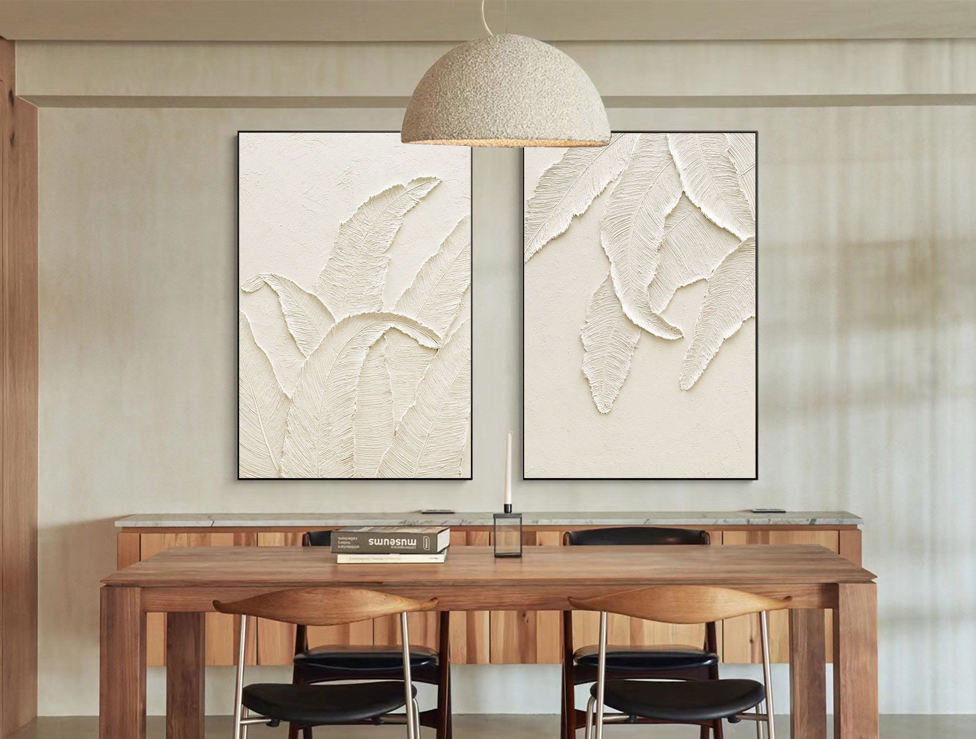 Beige Minimalist Abstract  Painting SET OF 2 #AVG 035