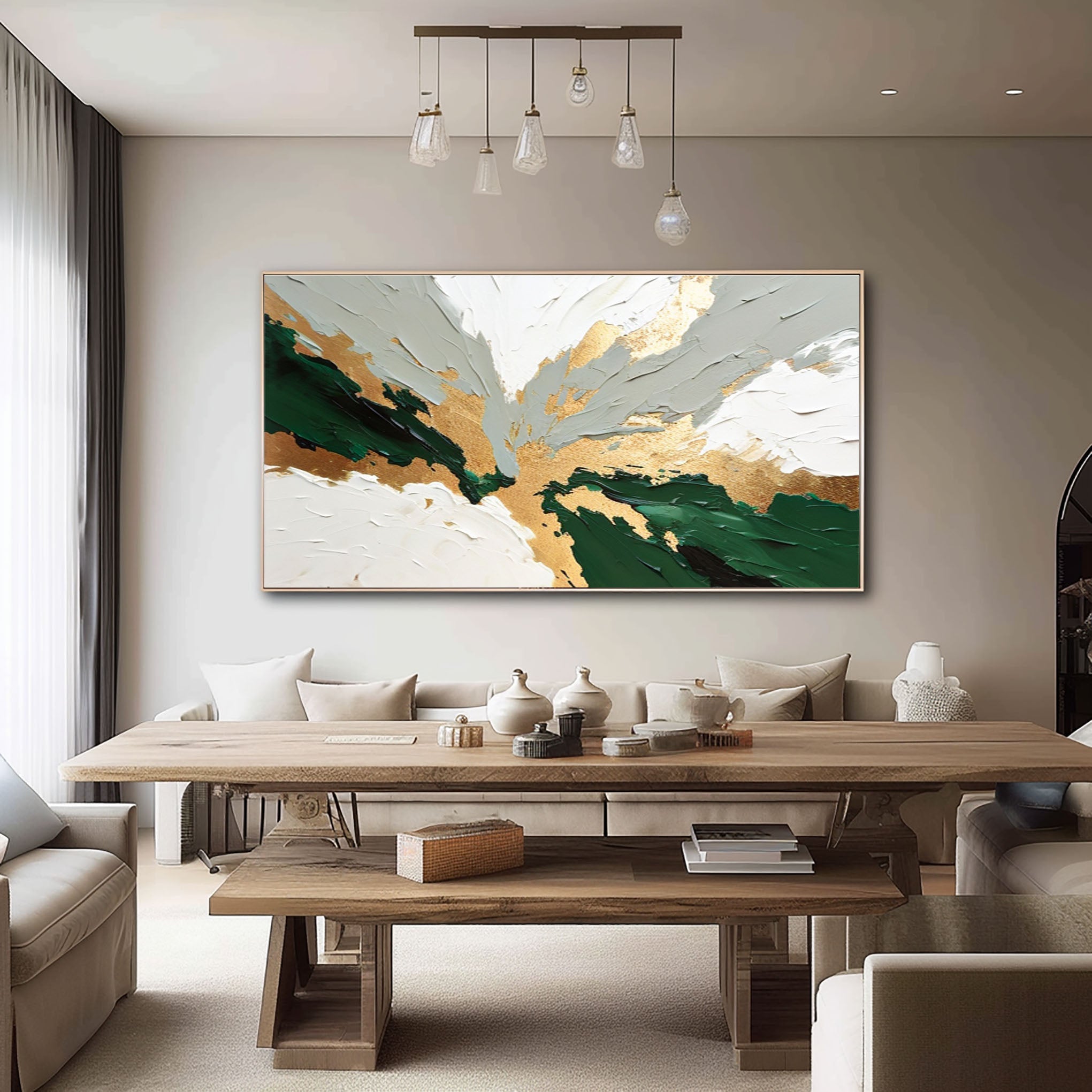 Modern Abstract Oil Painting Stylish Living Room Decor #BGM 033