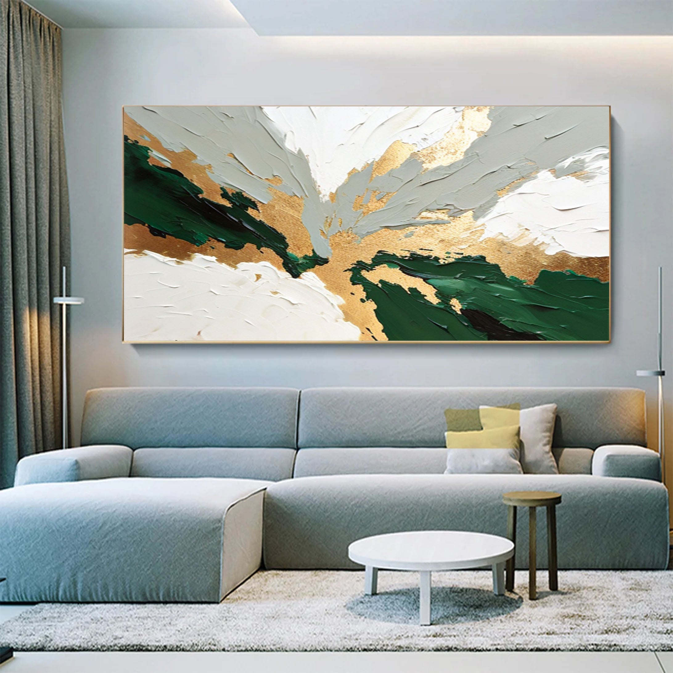 Modern Abstract Oil Painting Stylish Living Room Decor #BGM 033