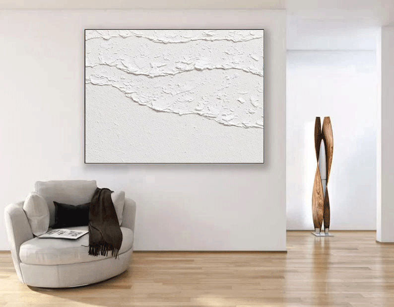 White Abstract Painting #LL 016