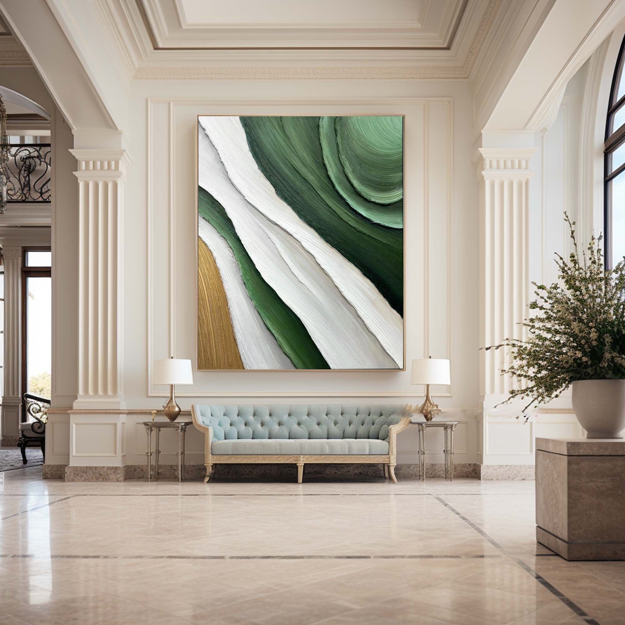 Green Minimalist Abstract Painting #BGM 036