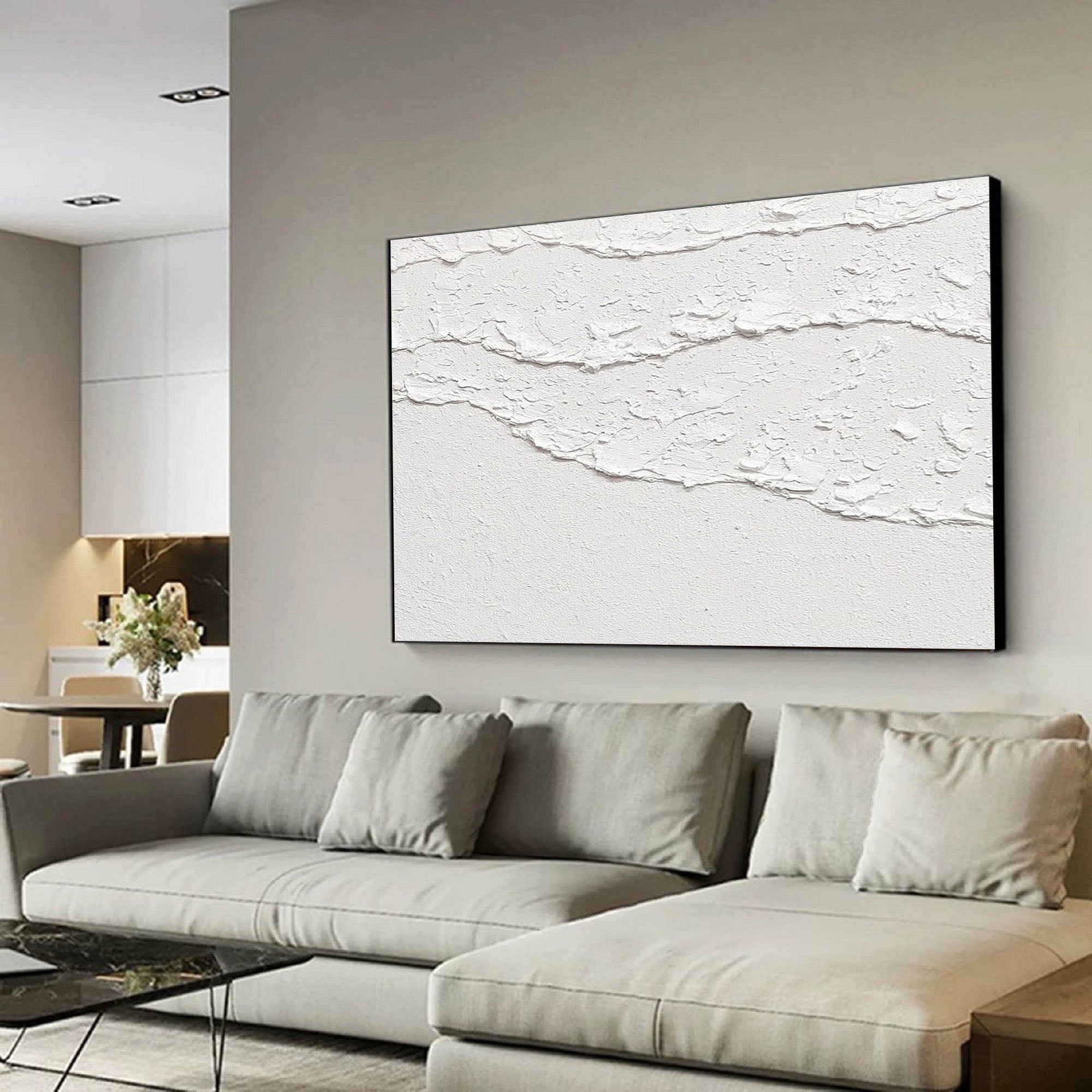 White Abstract Painting #LL 016