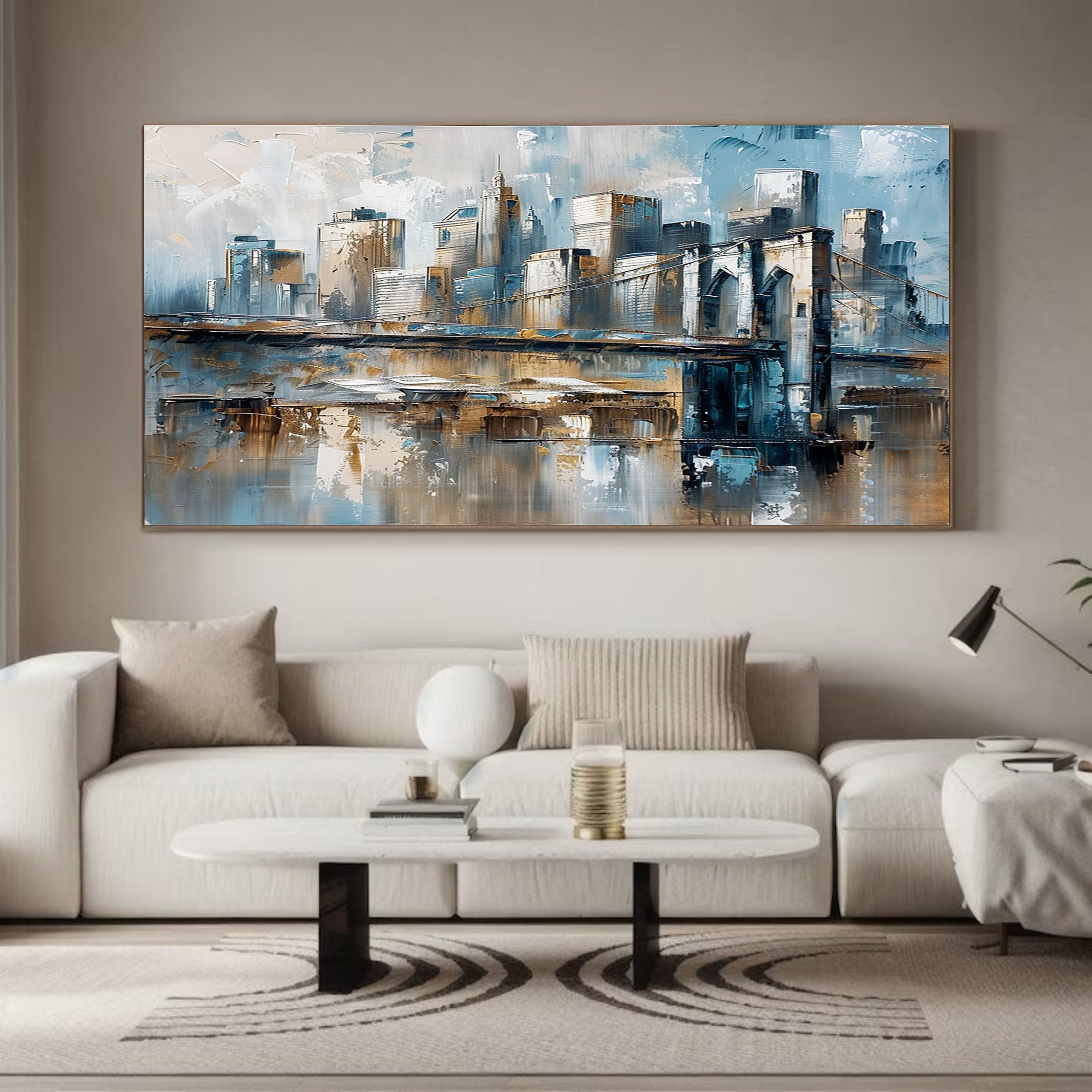 Urban Reflections Wall Art Large Canvas for Sophisticated Interiors #ULA 003