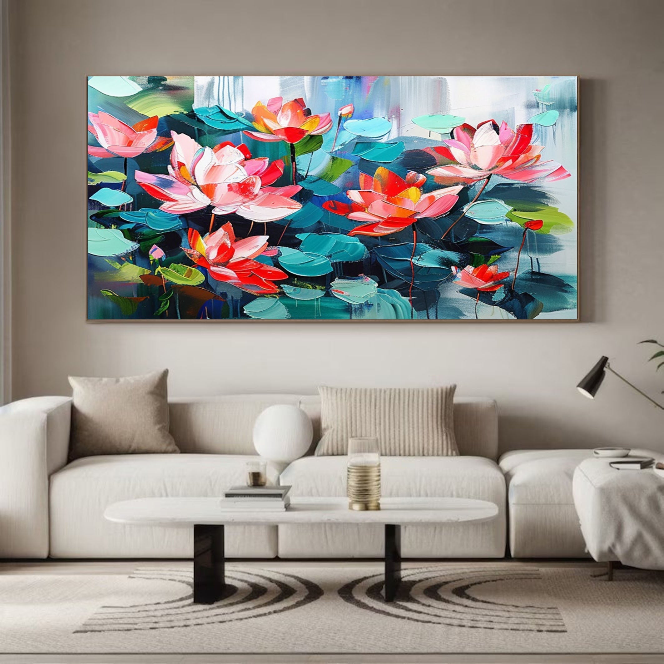 Vibrant Garden Floral Wall Art - Modern Abstract Flowers #FT 020