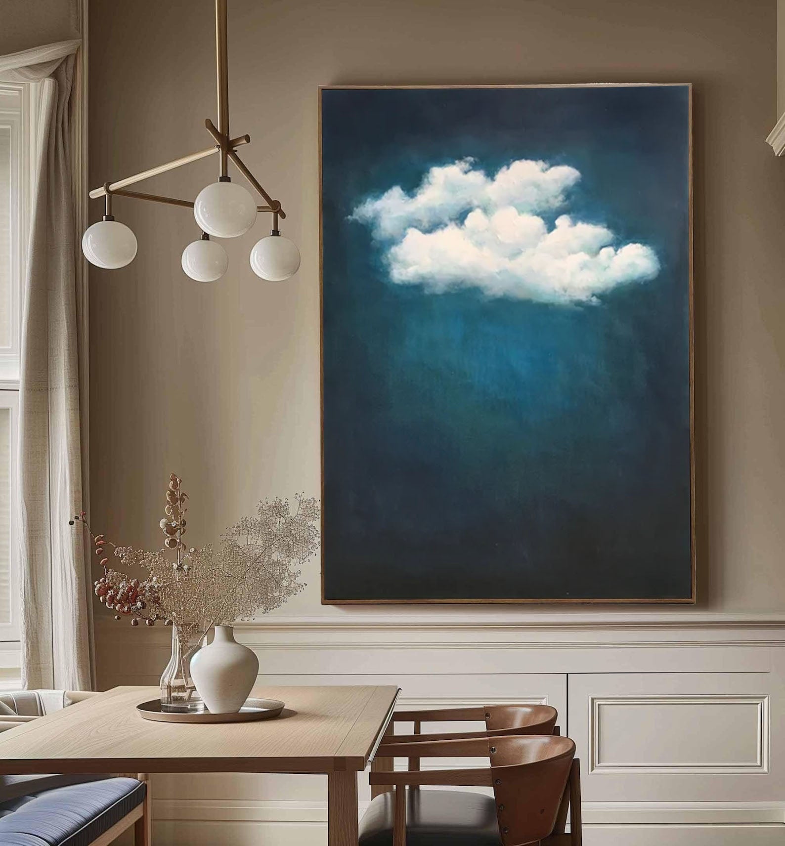 Tranquil Cloud Wall Art Modern Abstract Home Decor #OS 006