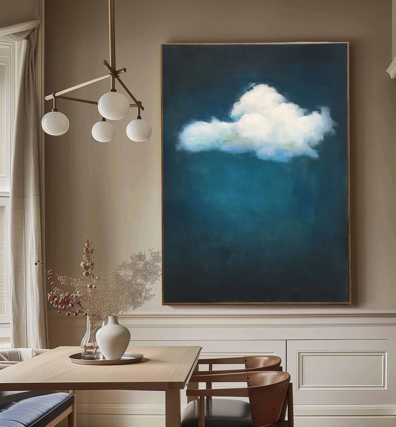 Tranquil Cloud Wall Art Modern Abstract Home Decor #OS 008