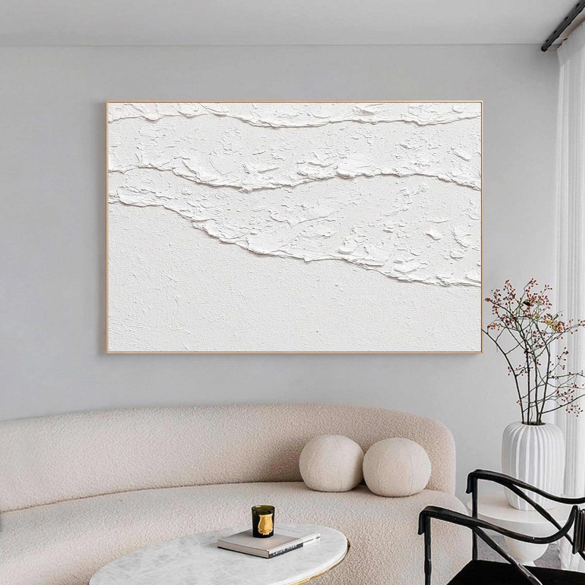 White Abstract Painting #LL 016