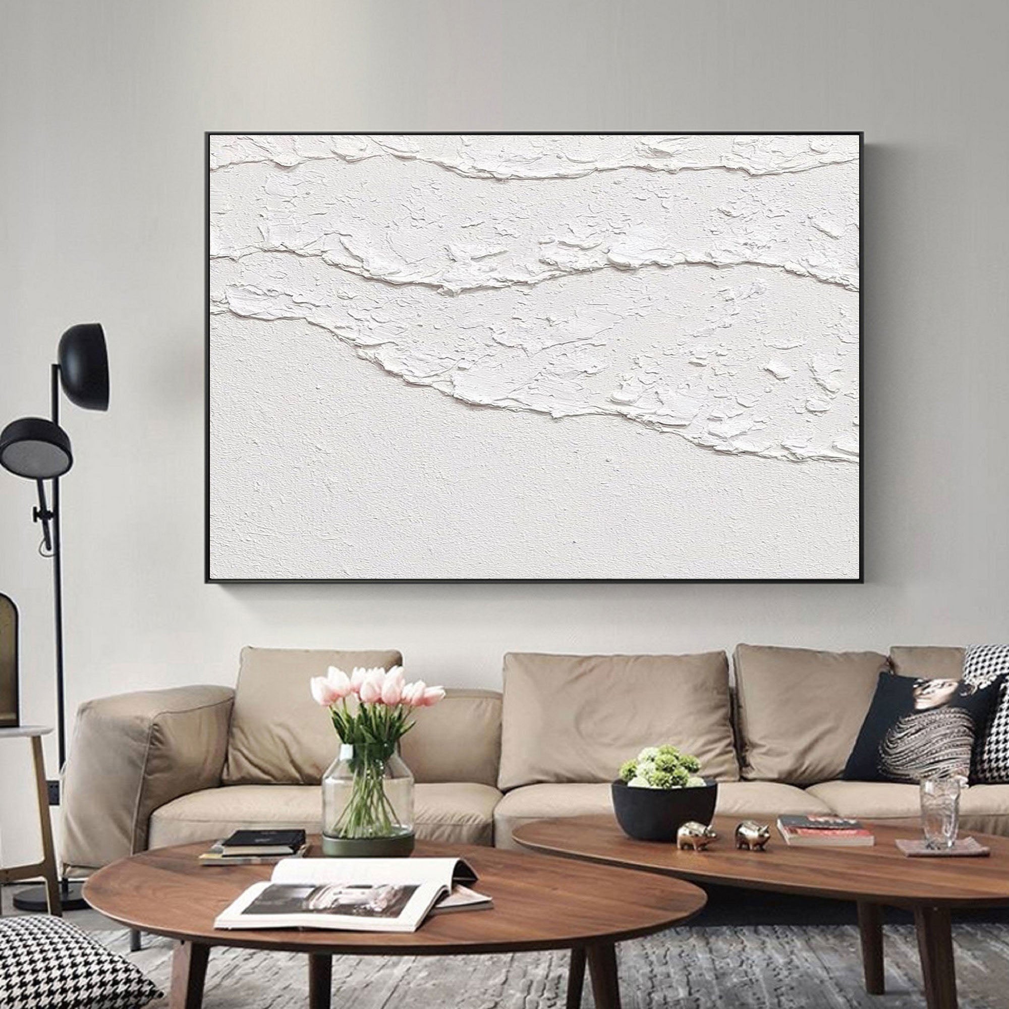 White Abstract Painting #LL 016