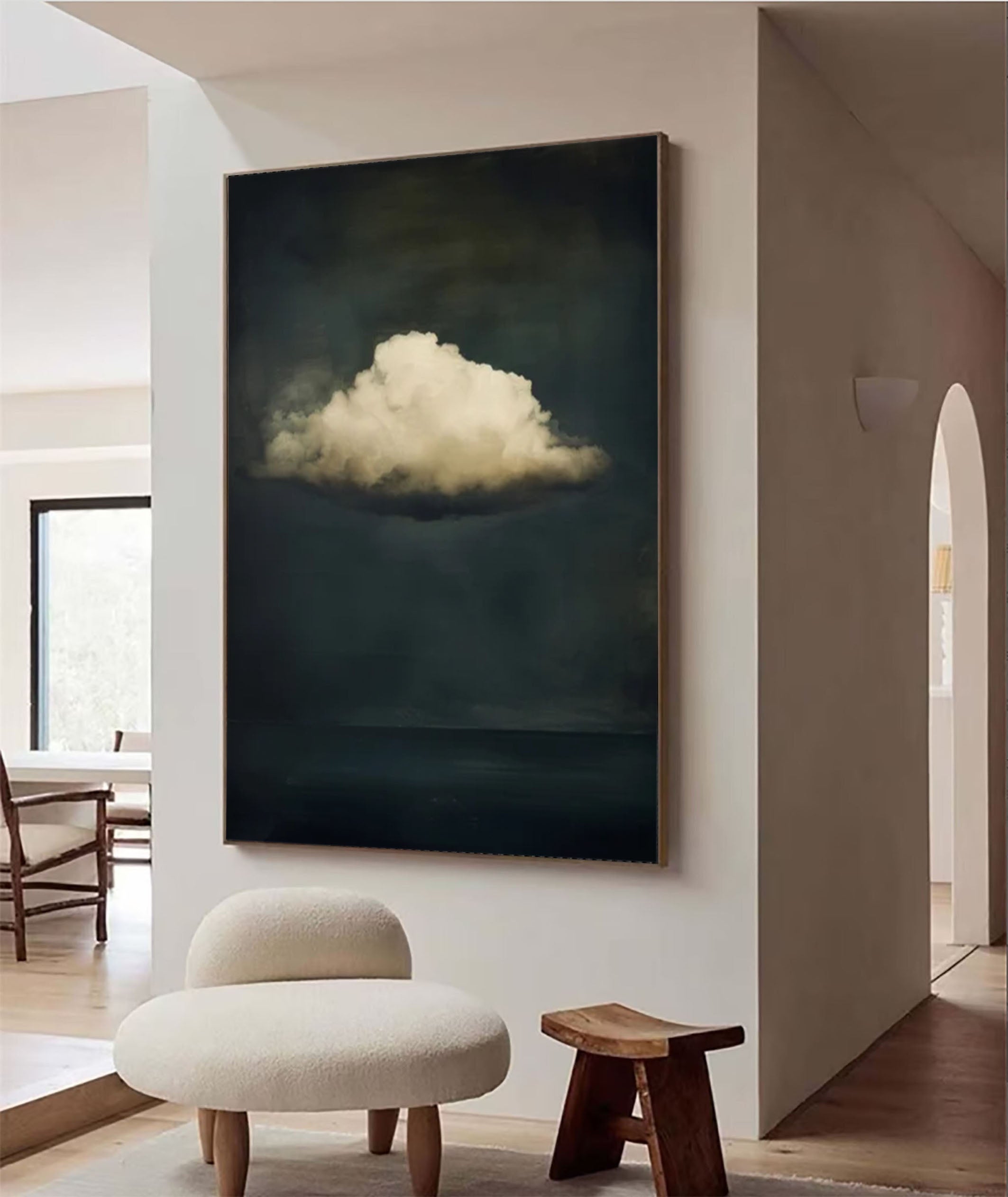 Serene Cloud Painting Large Wall Art for Modern Homes #BM 052