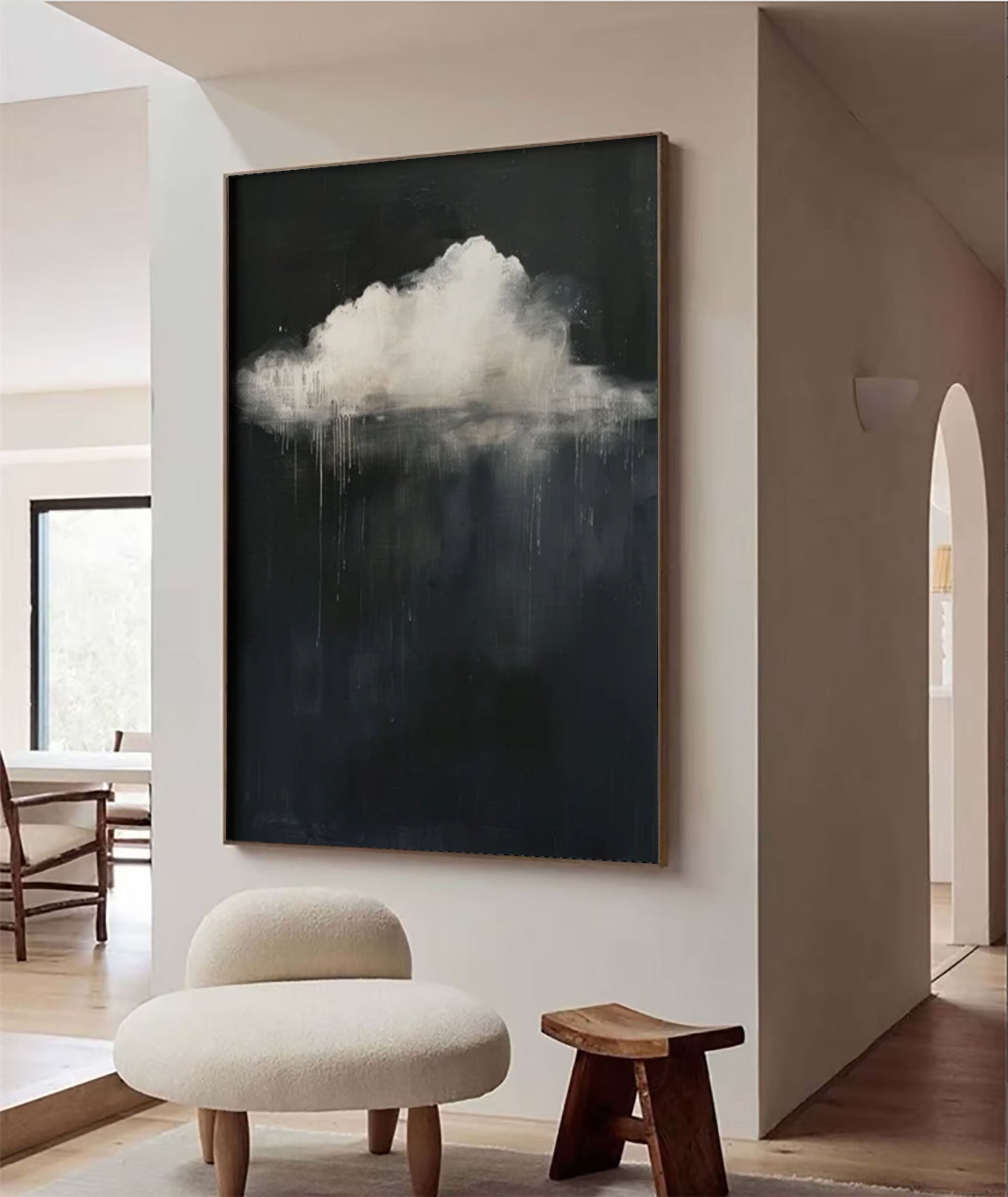 Serene Cloud Painting Large Wall Art for Modern Homes #BM 053