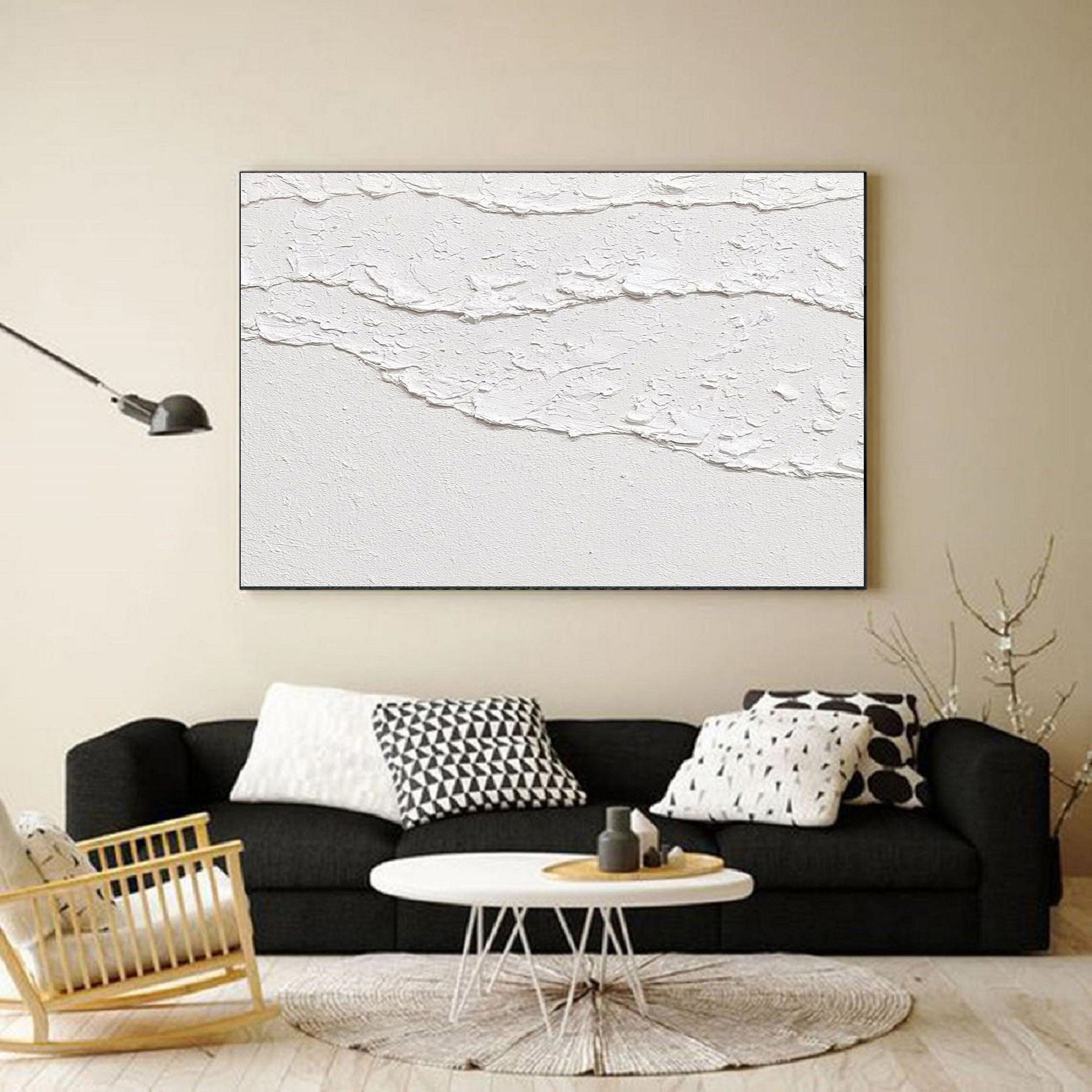 White Abstract Painting #LL 016