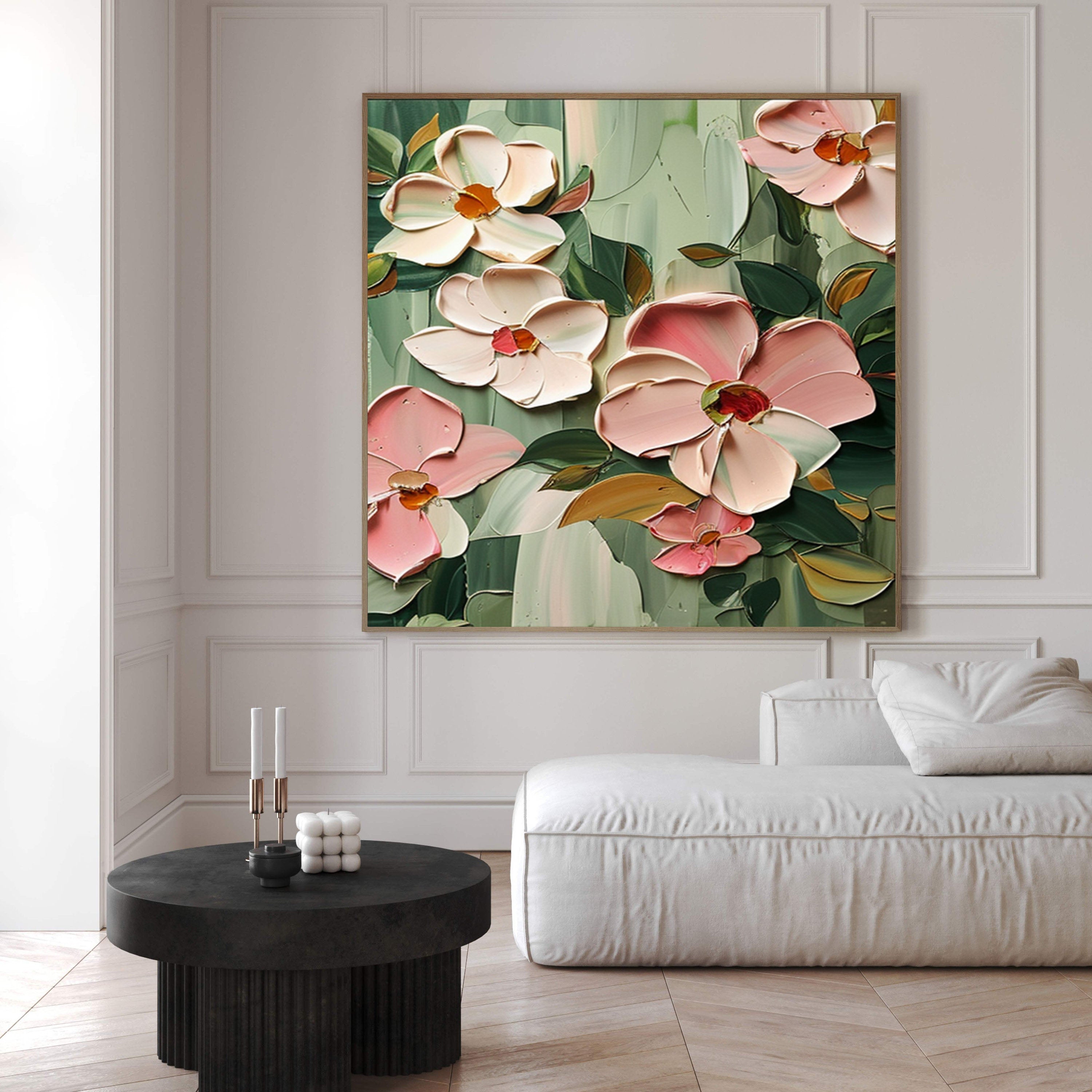 Vibrant Bloom Canvas Art Colorful Flower Wall Decor #FT 033