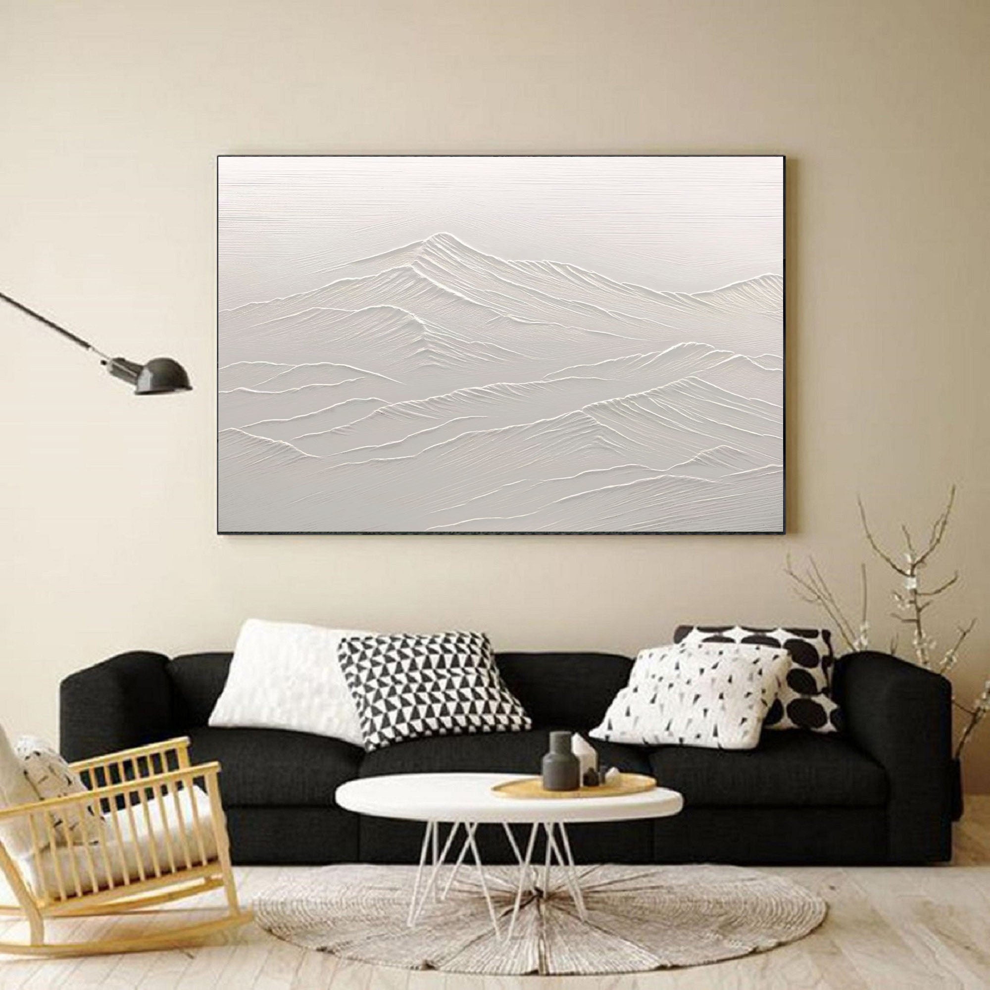 White Minimalist Abstract Painting #CXA 026