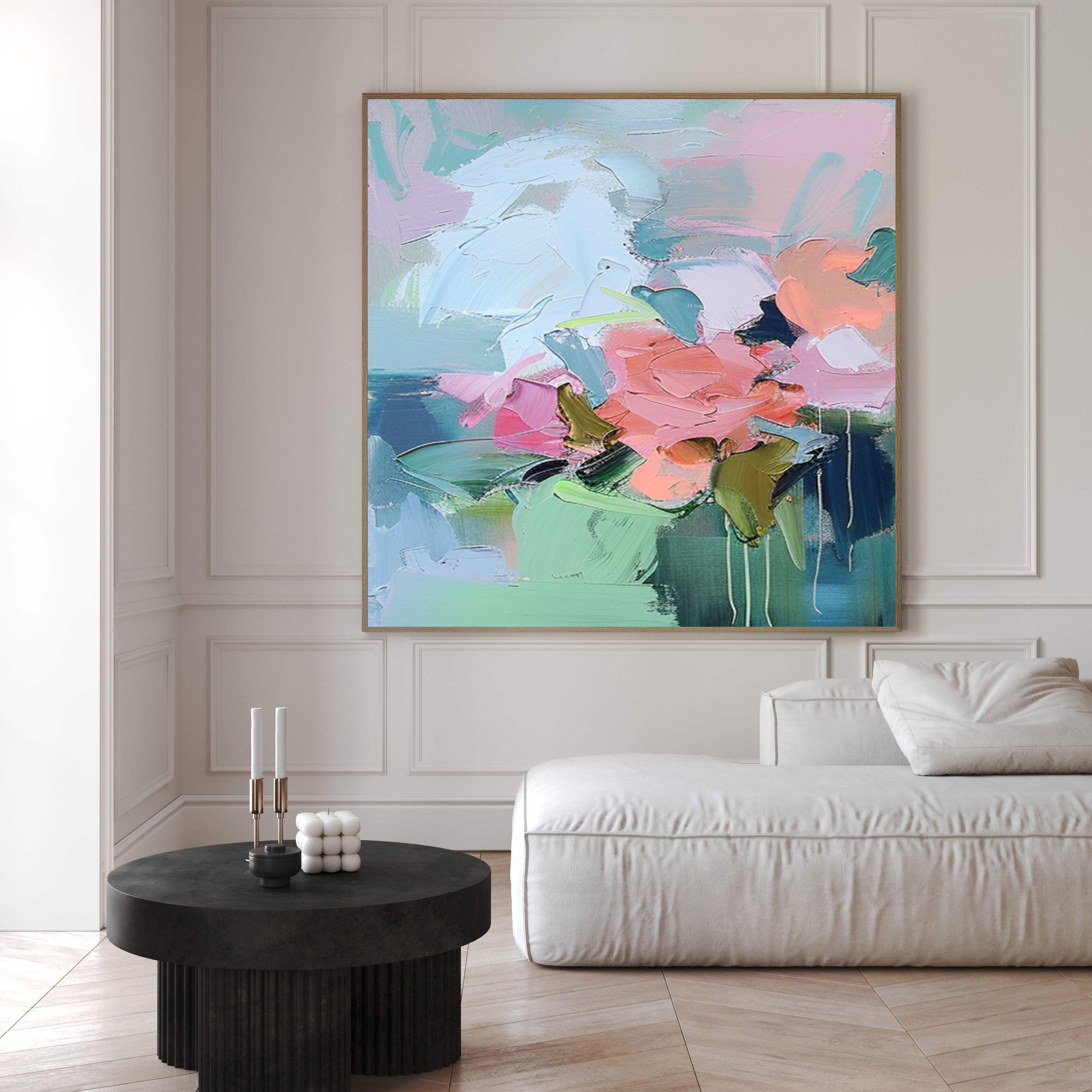 Vibrant Bloom Canvas Art Colorful Flower Wall Decor #FT 037