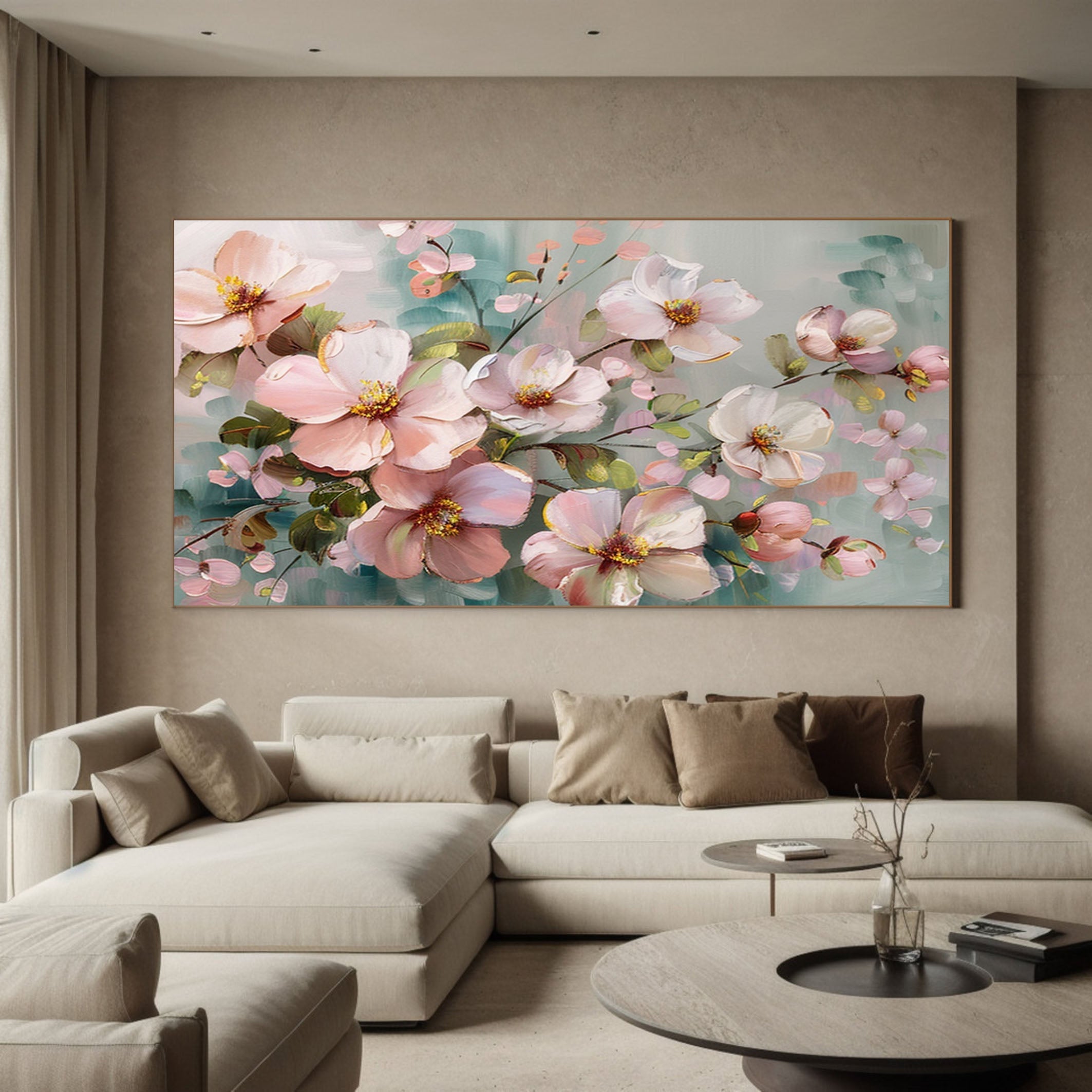 Vibrant Garden Floral Wall Art - Modern Abstract Flowers #FT 022