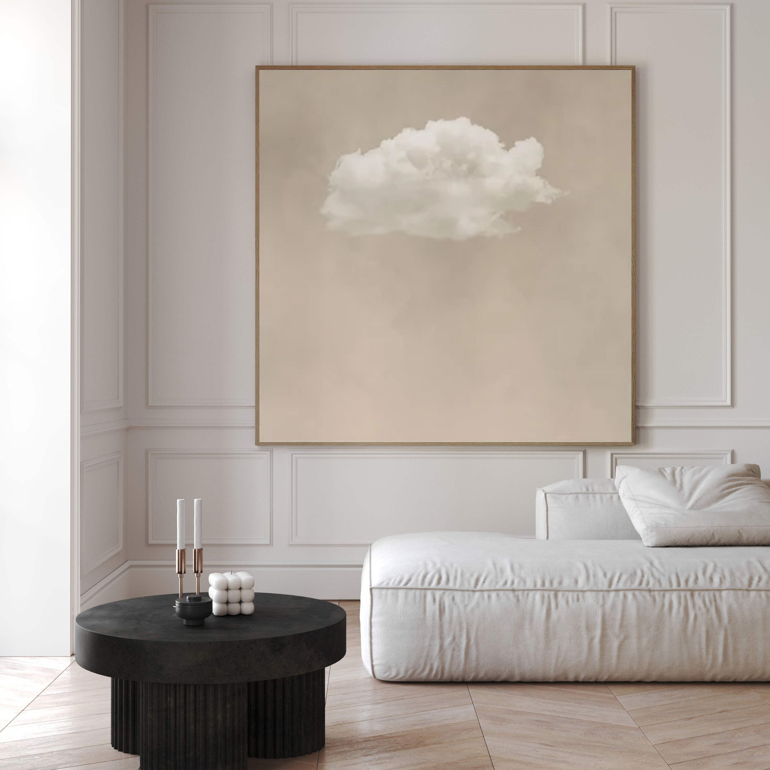 Serene Cloudscape Abstract Art Canvas Modern Sky Painting #OS 018