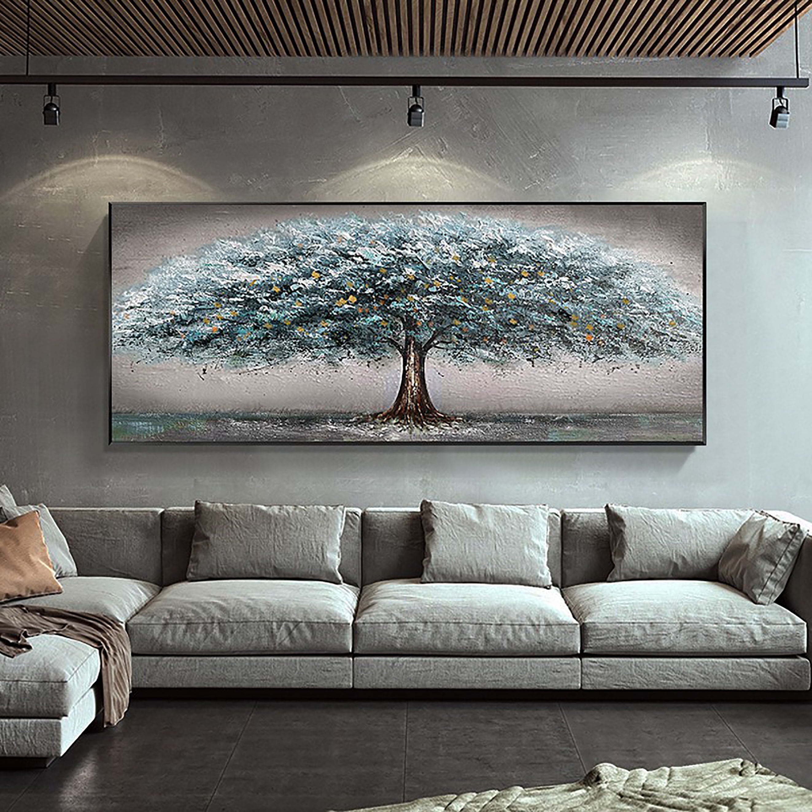 Vibrant Tree Landscape Wall Art #LL 0409