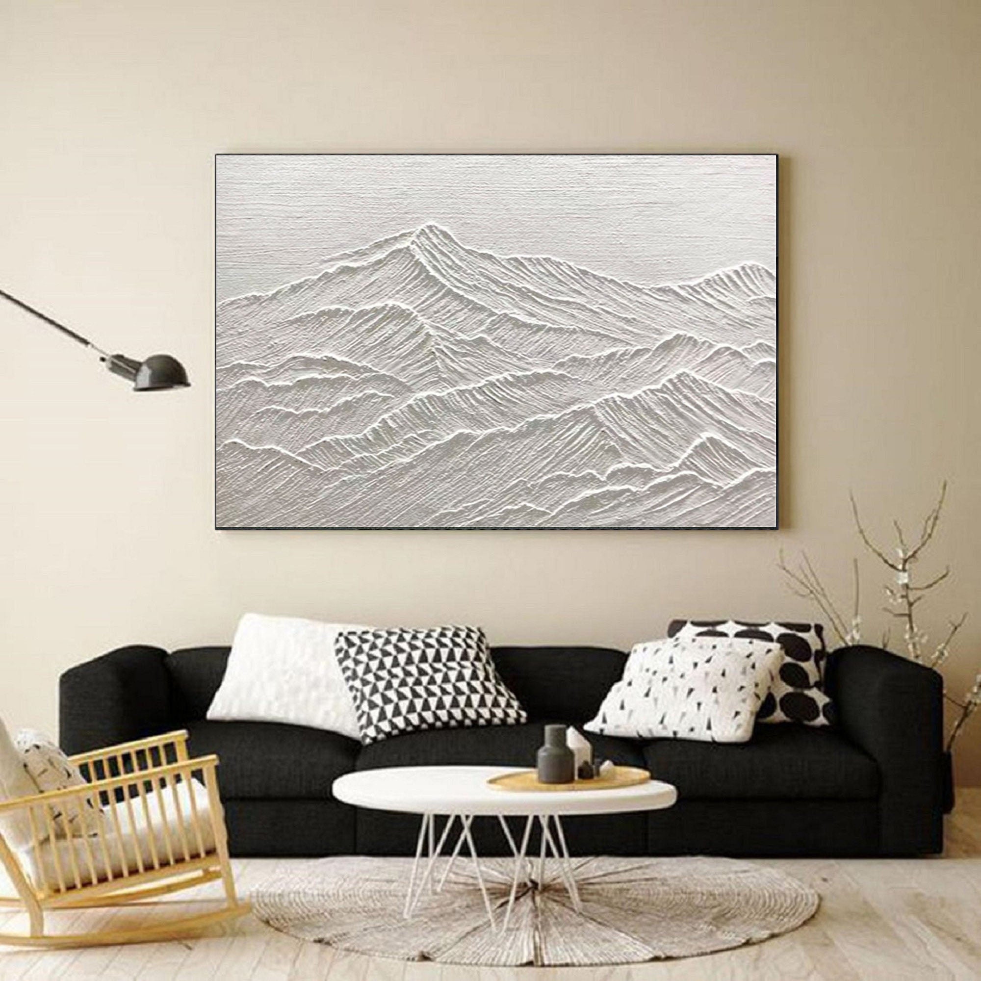 White Minimalist Abstract Painting #CXA 021