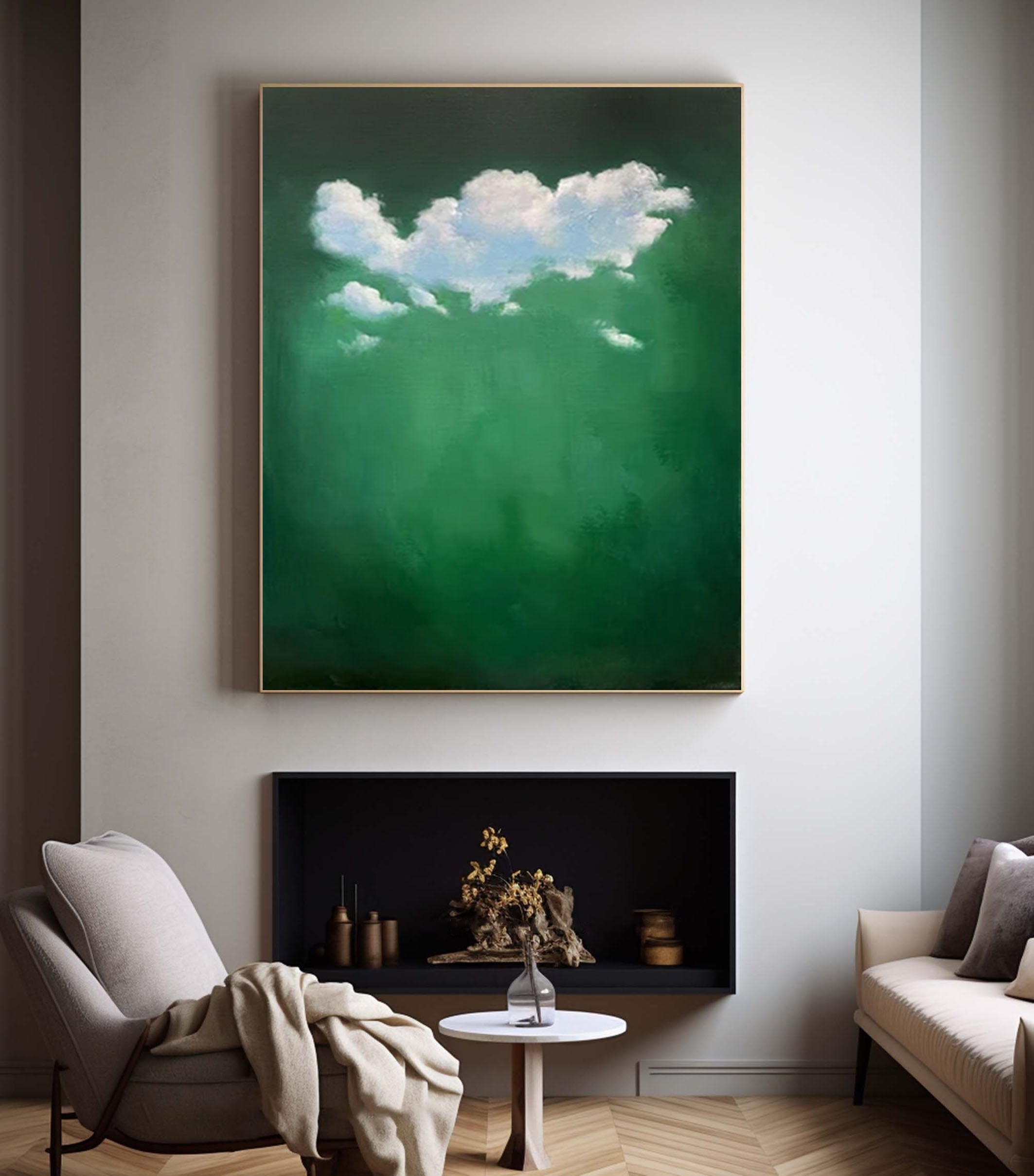 Tranquil Cloud Wall Art Modern Abstract Home Decor #OS 007