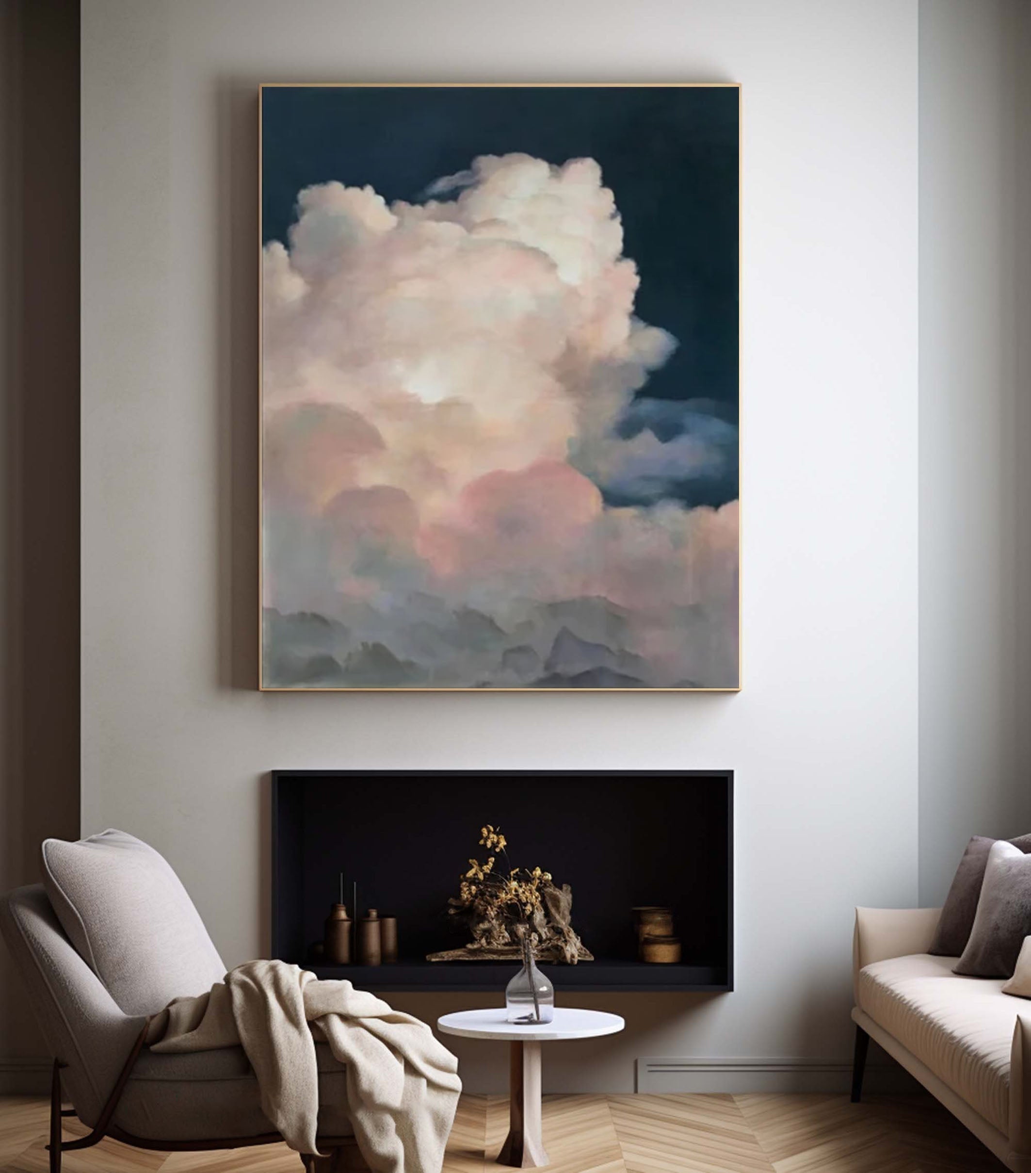 Dreamy Cloudscape Art Print Large Tranquil Sky Wall Art #OS 002