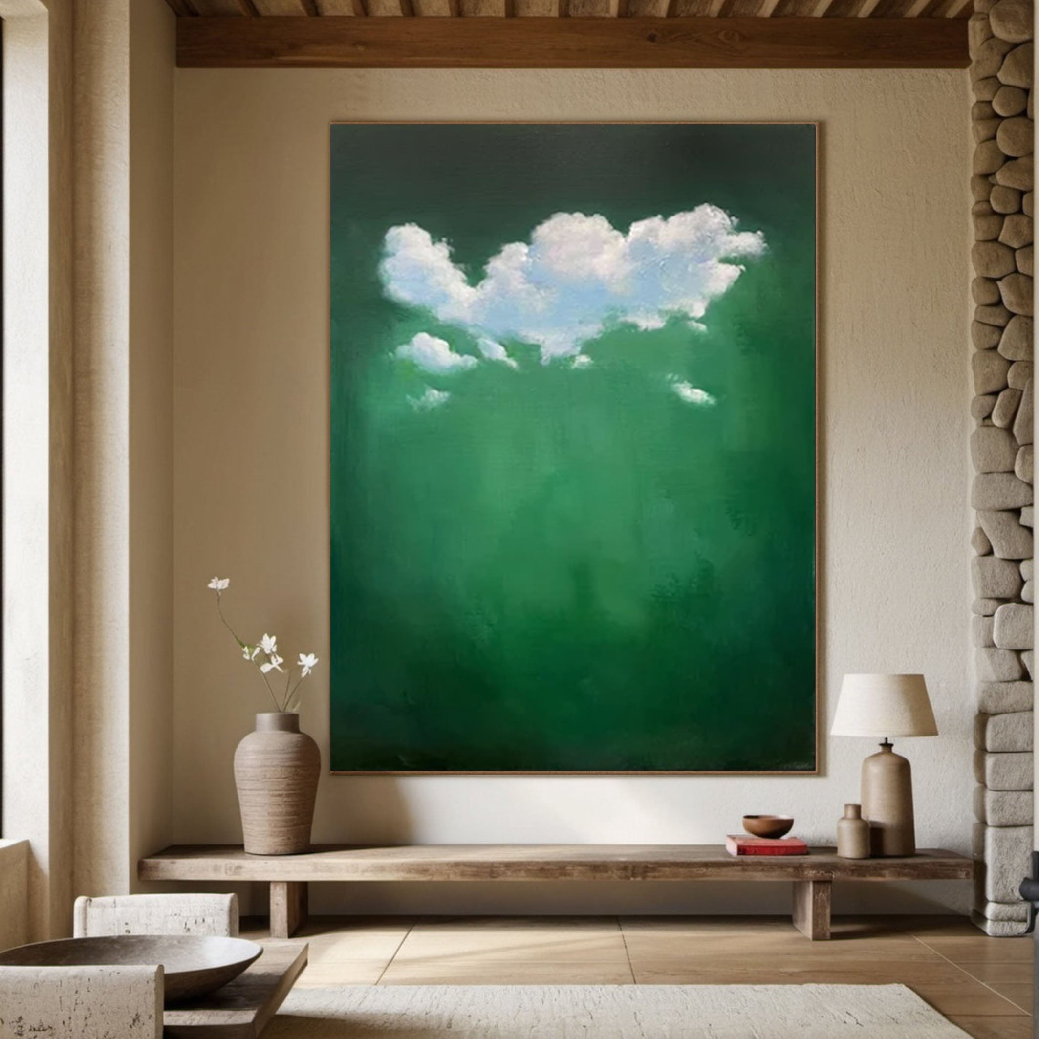 Tranquil Cloud Wall Art Modern Abstract Home Decor #OS 007