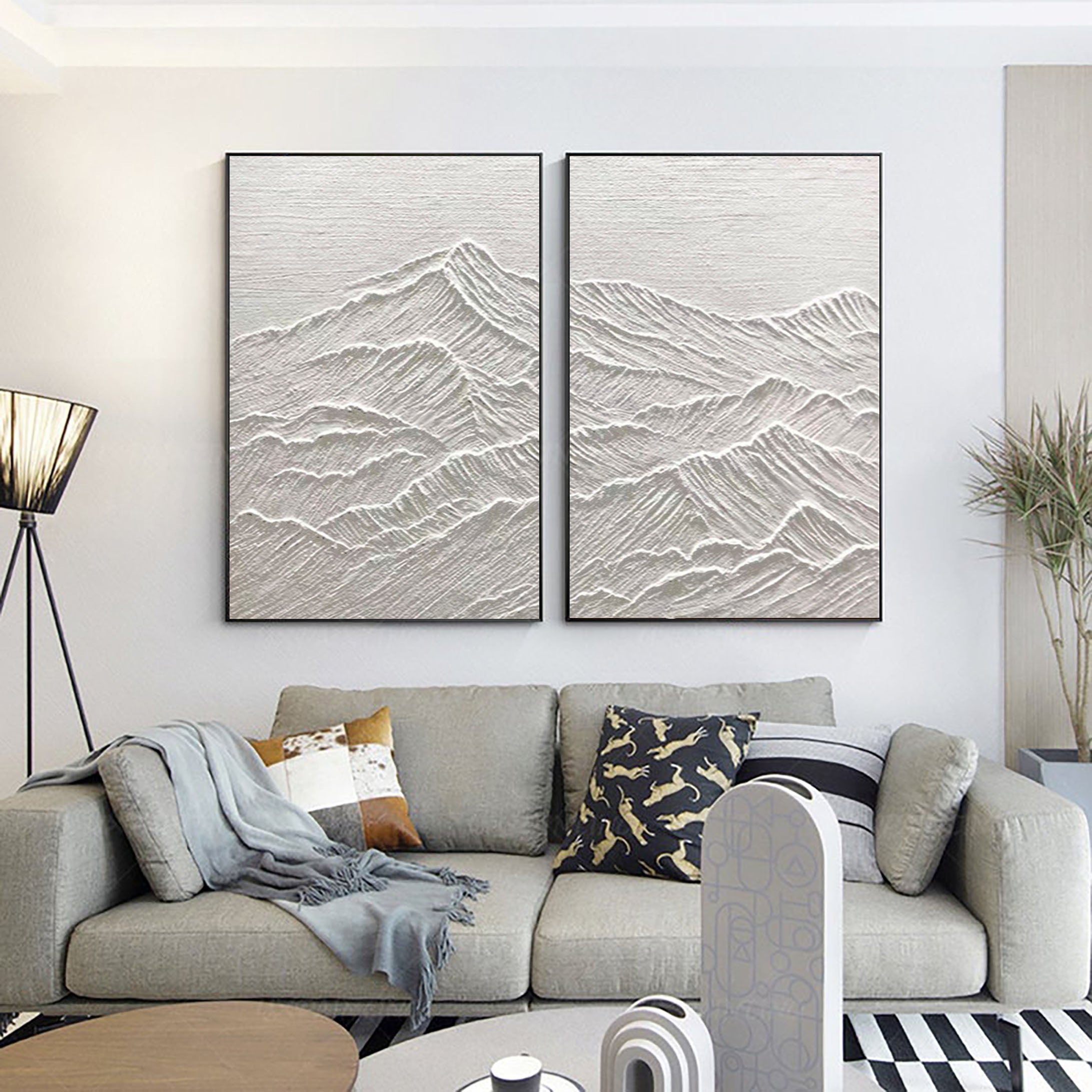 Abstract Tranquility Painting SET OF 2 #CXA 014