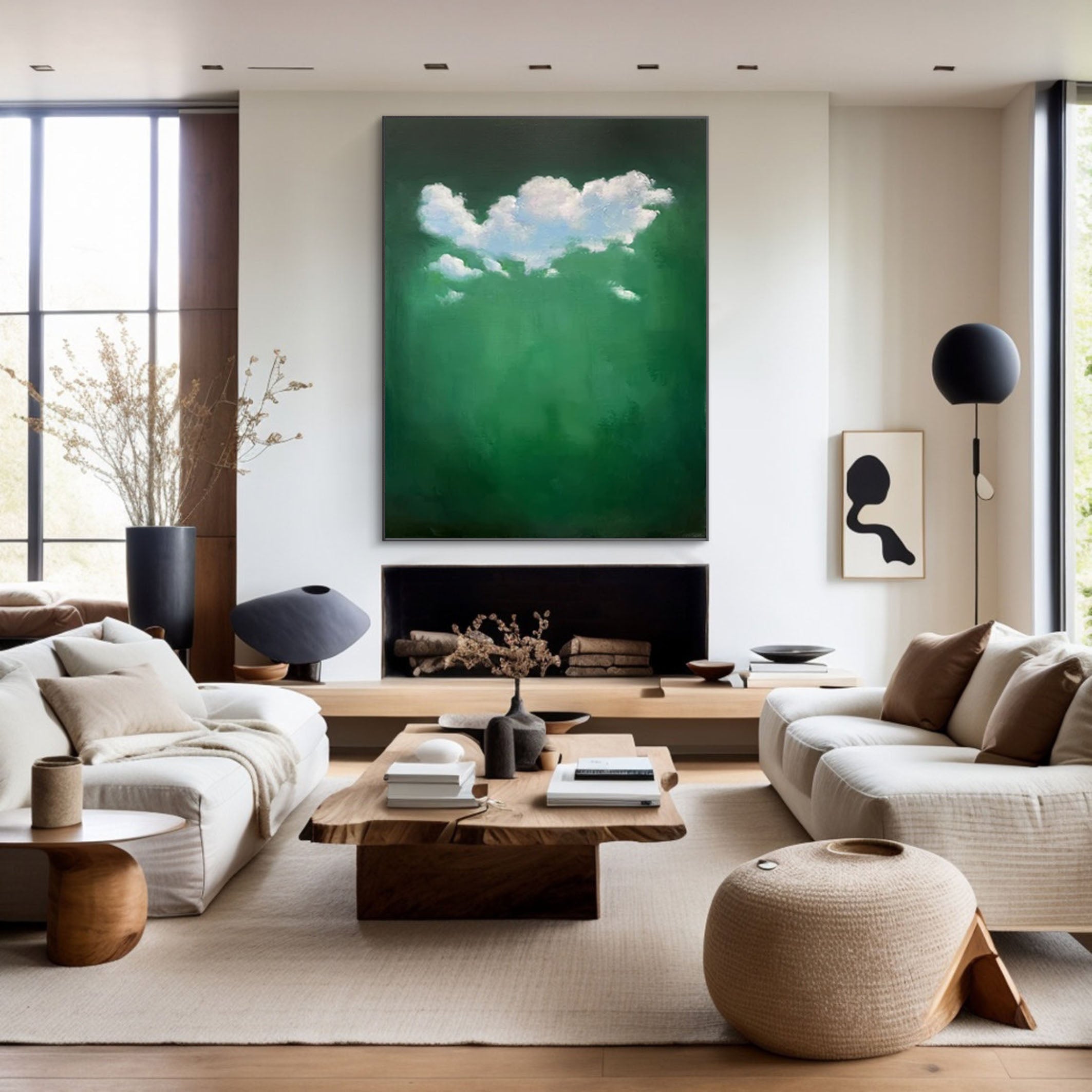 Tranquil Cloud Wall Art Modern Abstract Home Decor #OS 007