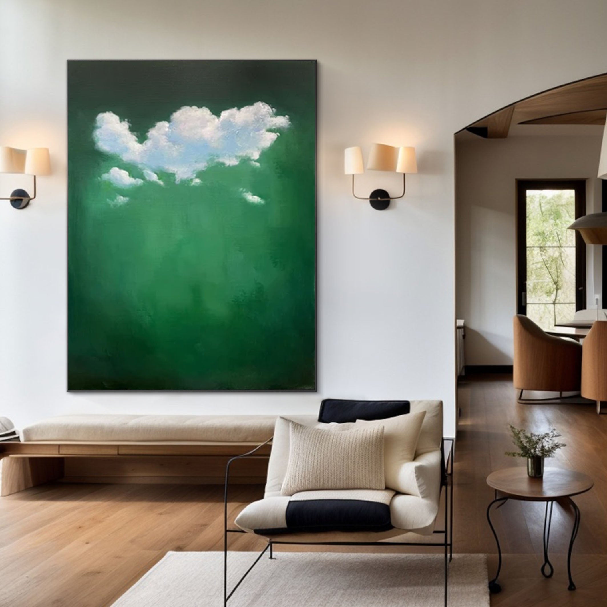 Tranquil Cloud Wall Art Modern Abstract Home Decor #OS 007