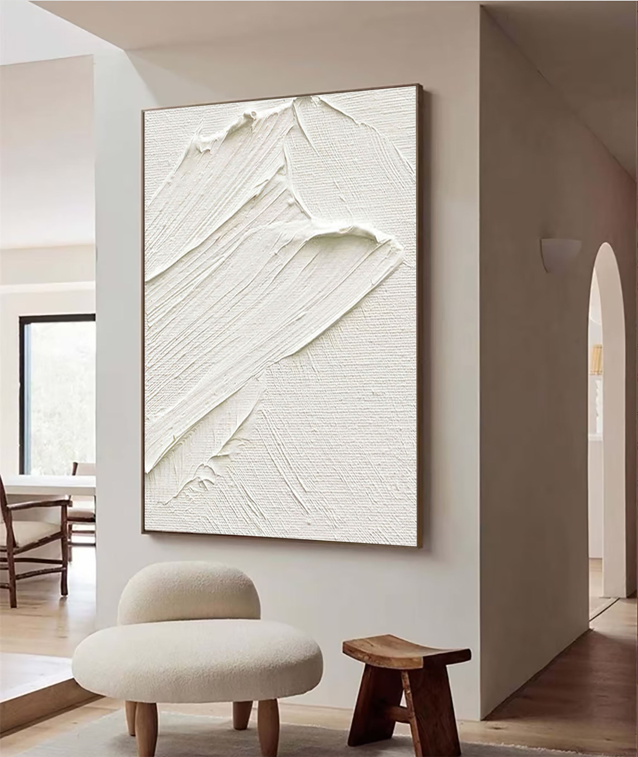 White Abstract Painting #LL 015