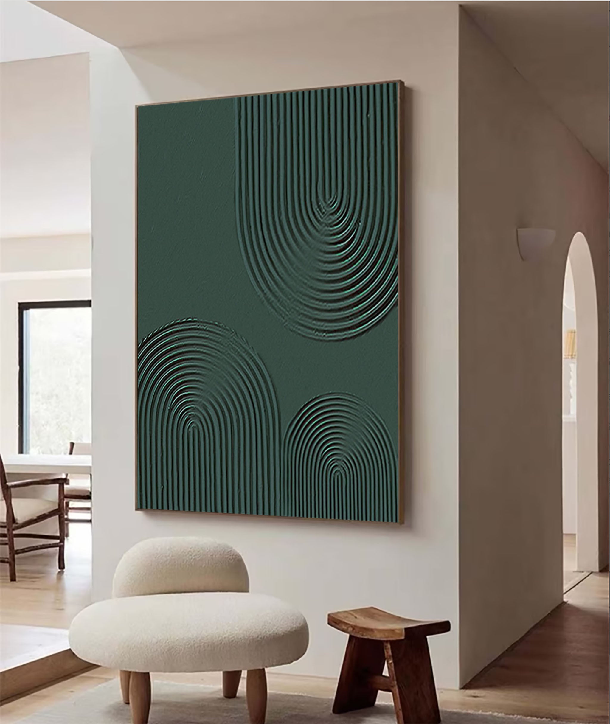 Modern Geometric Oil Painting Elegant Hallway Decor #BGM 032