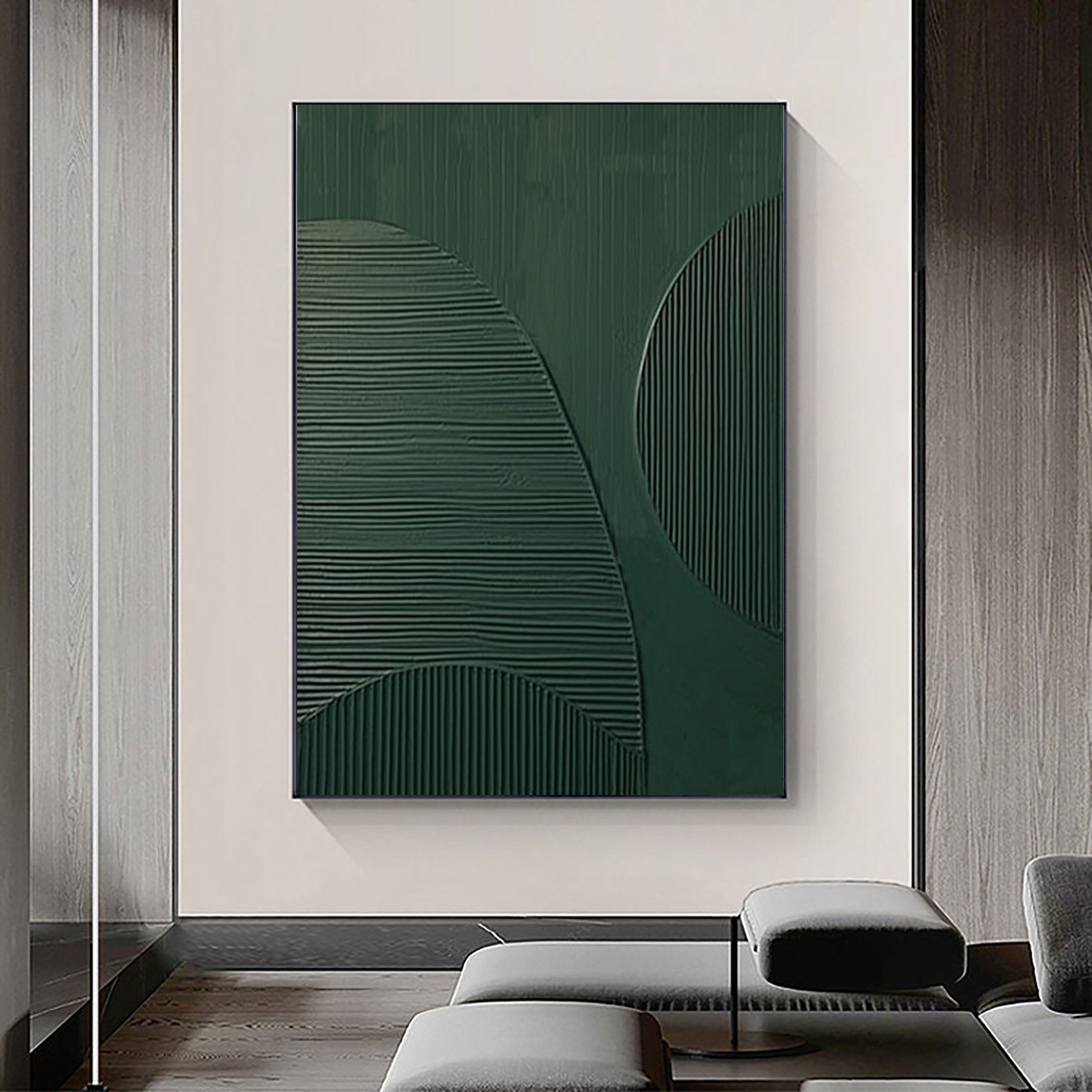 Blue & Green Abstract Painting #LL 013