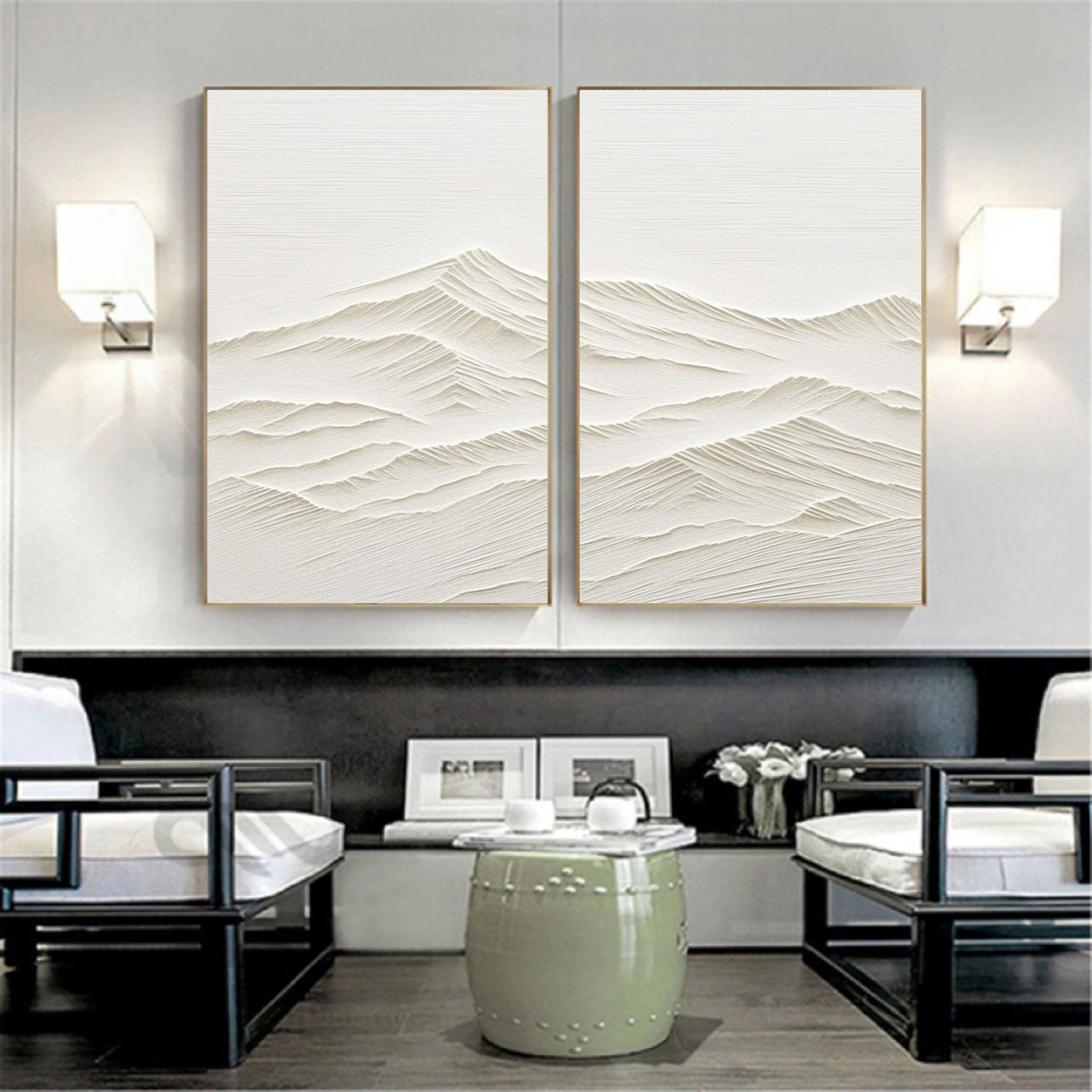 Abstract Tranquility Painting SET OF 2 #CXA 018