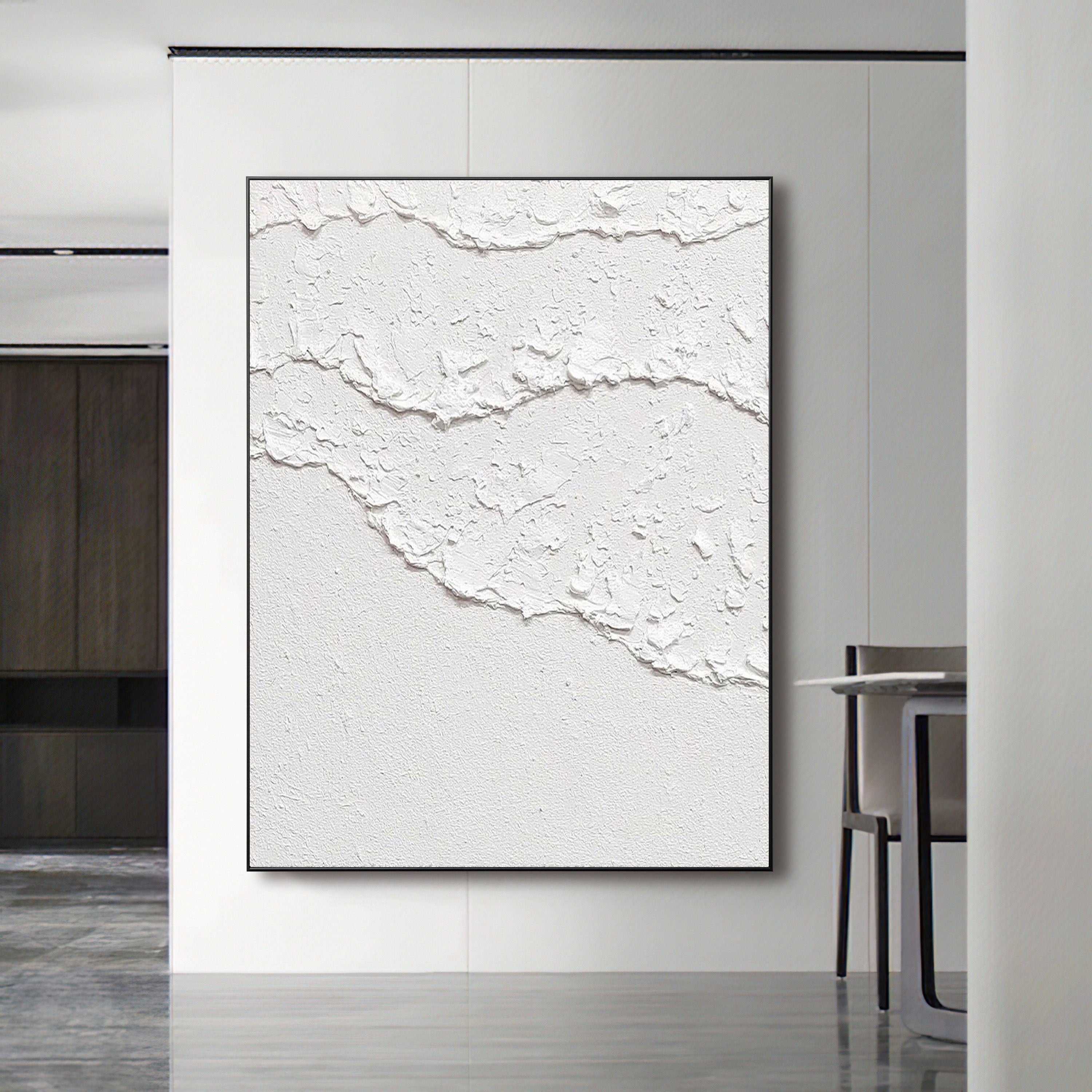 White Abstract Painting #LL 013