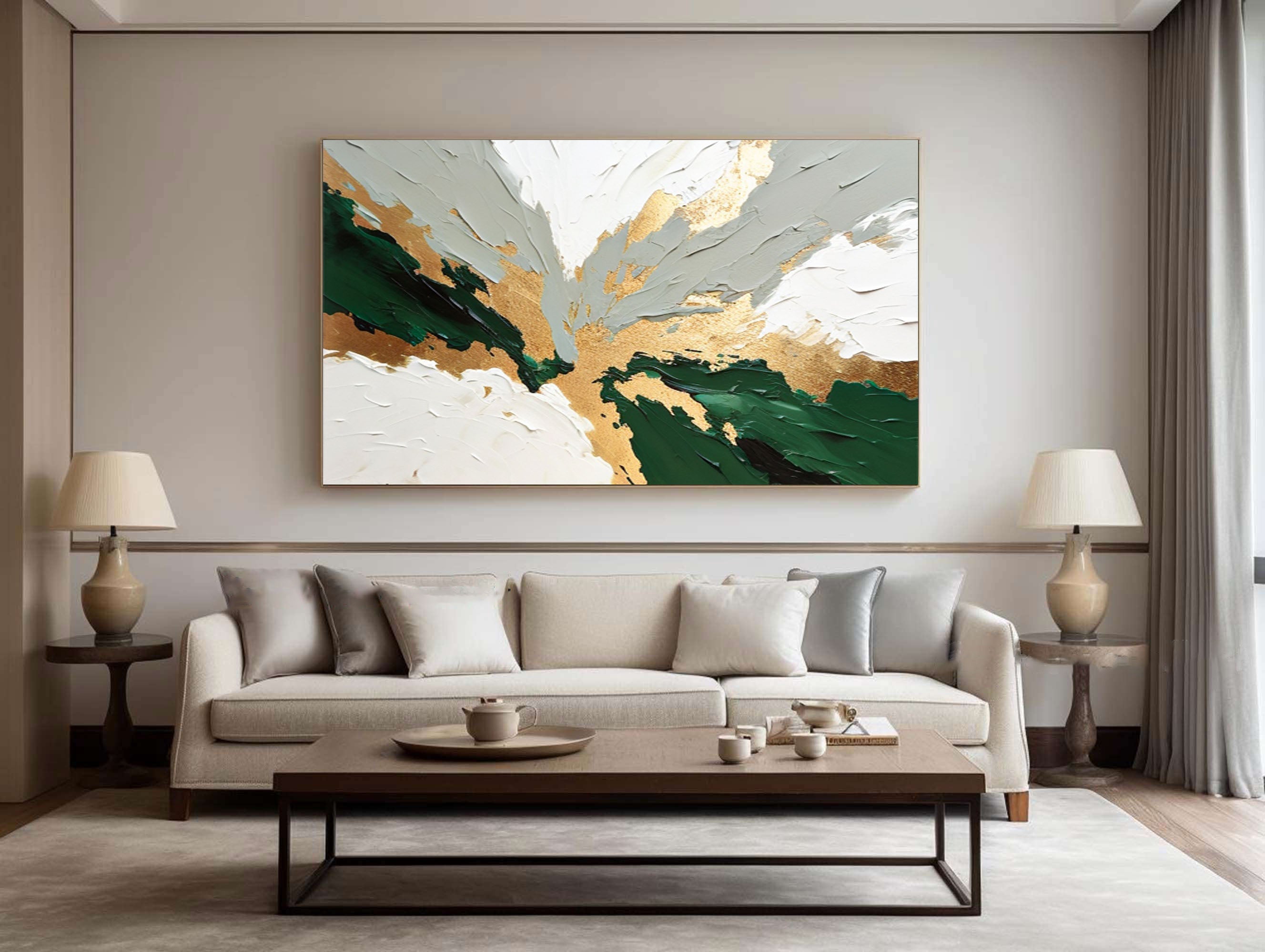 Modern Abstract Oil Painting Stylish Living Room Decor #BGM 033