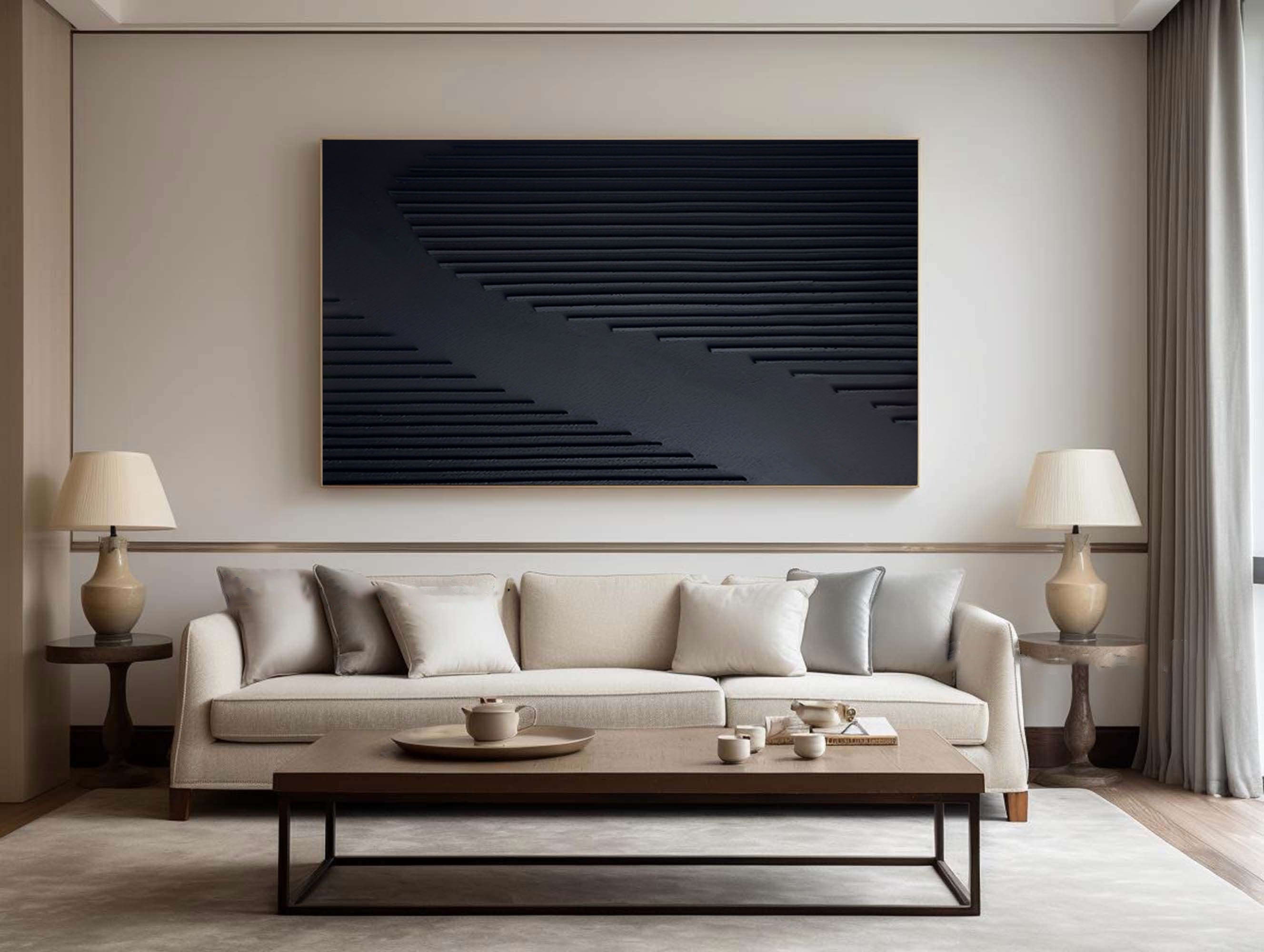 Modern Black Textured Minimalist Art #BM 031