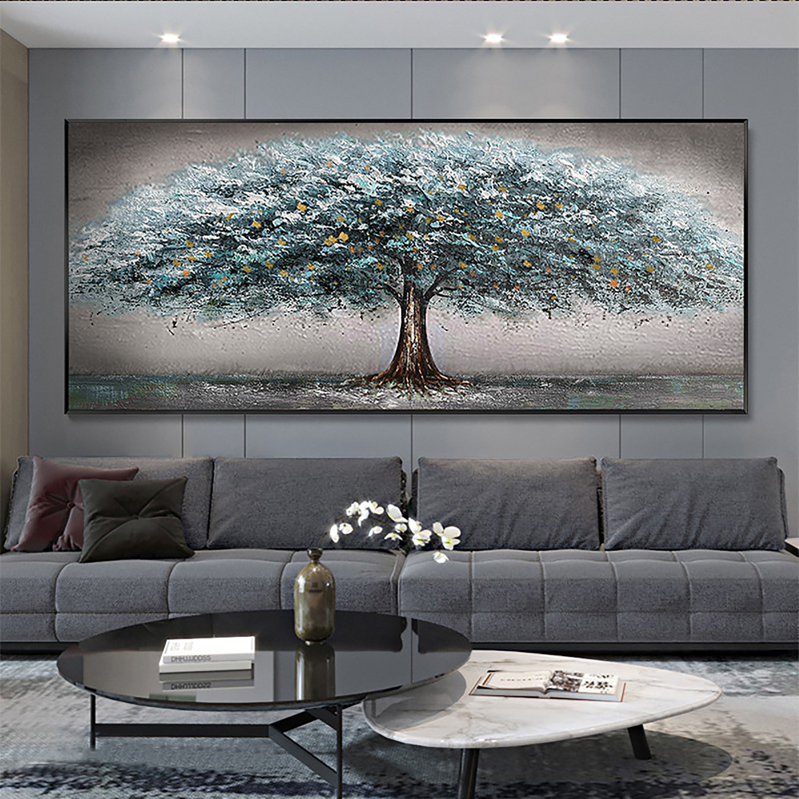 Vibrant Tree Landscape Wall Art #LL 0409