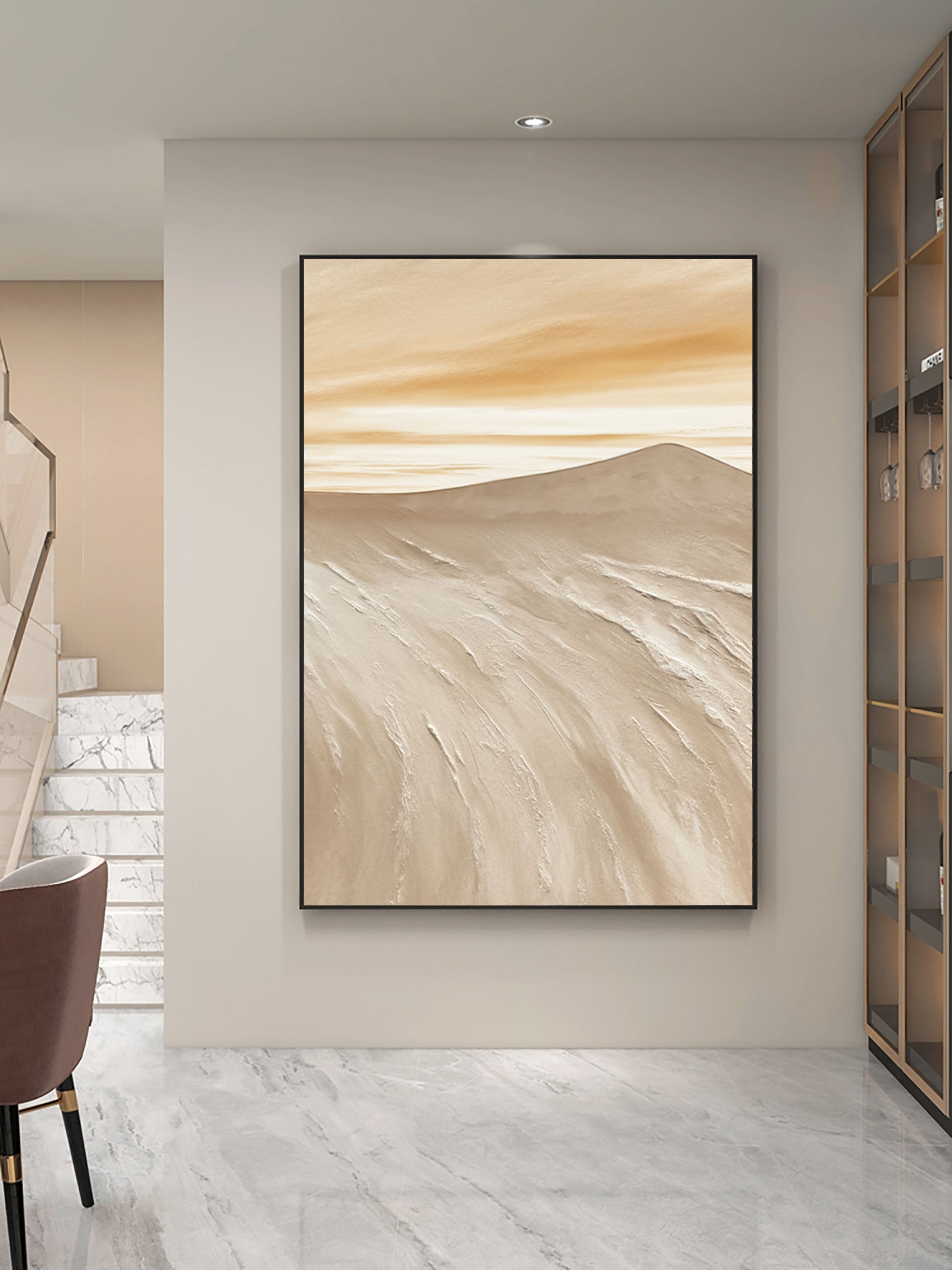 Modern Textured Abstract Canvas Art #BBM 013