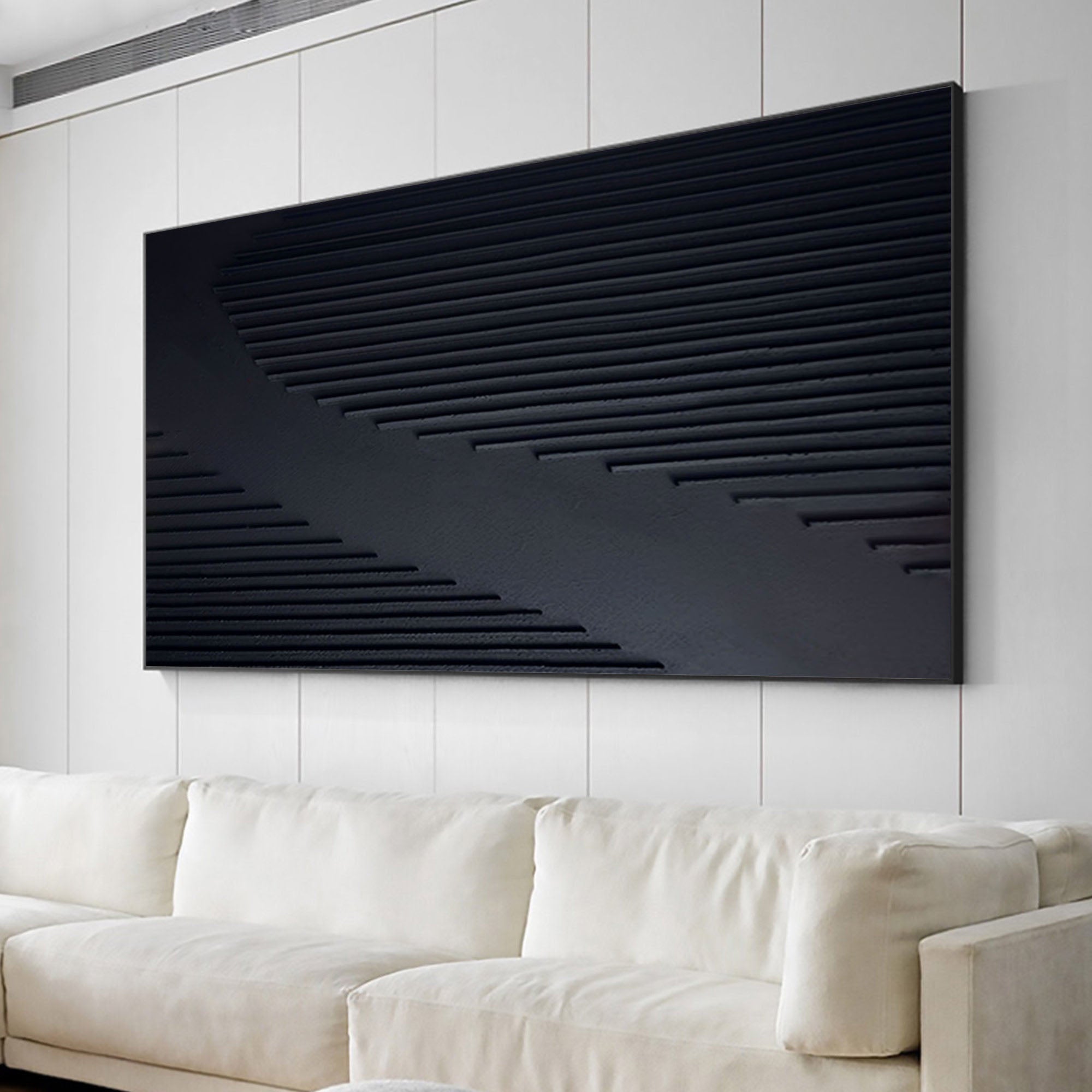 Modern Black Textured Minimalist Art #BM 031