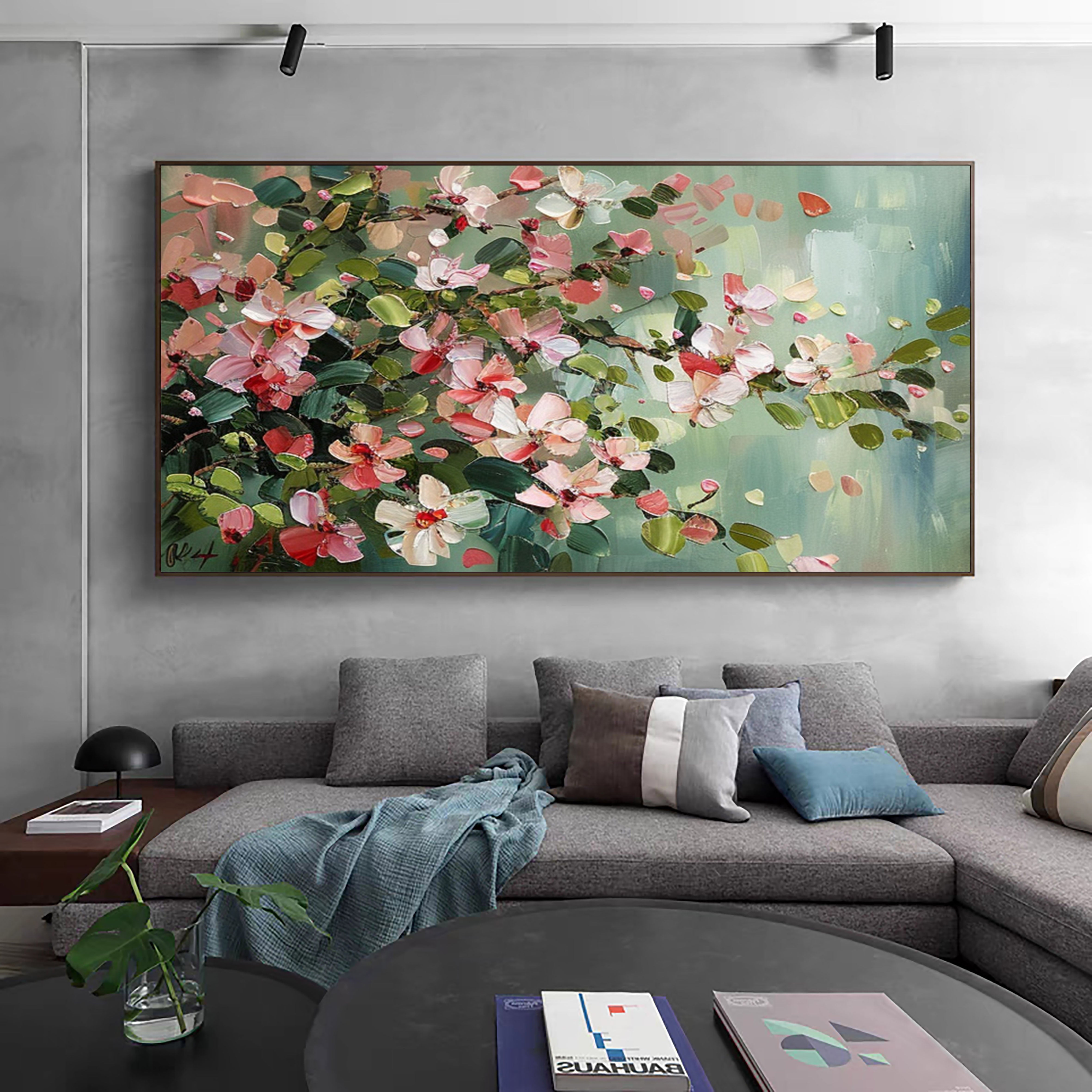 Vibrant Garden Floral Wall Art - Modern Abstract Flowers #FT 021