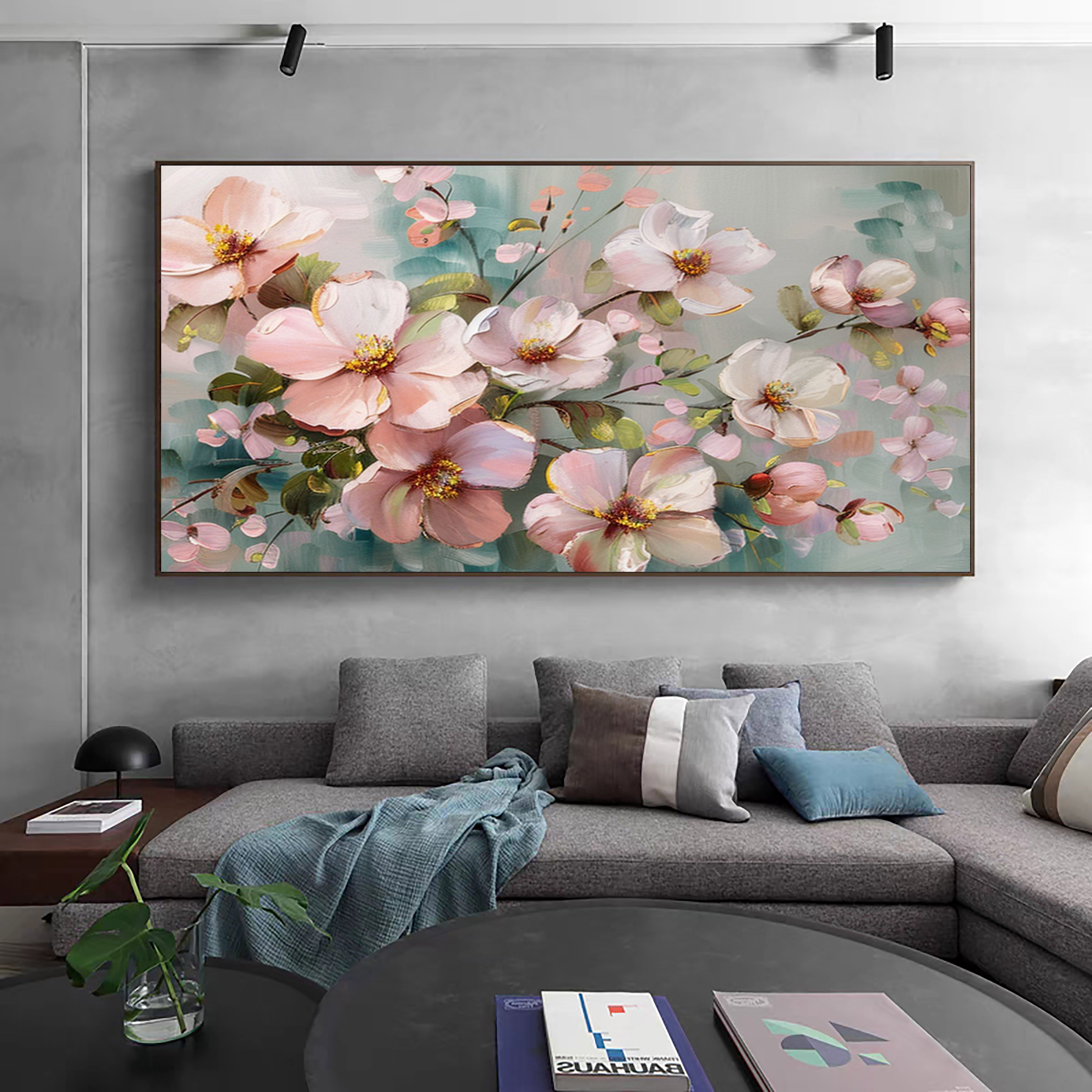 Vibrant Garden Floral Wall Art - Modern Abstract Flowers #FT 022