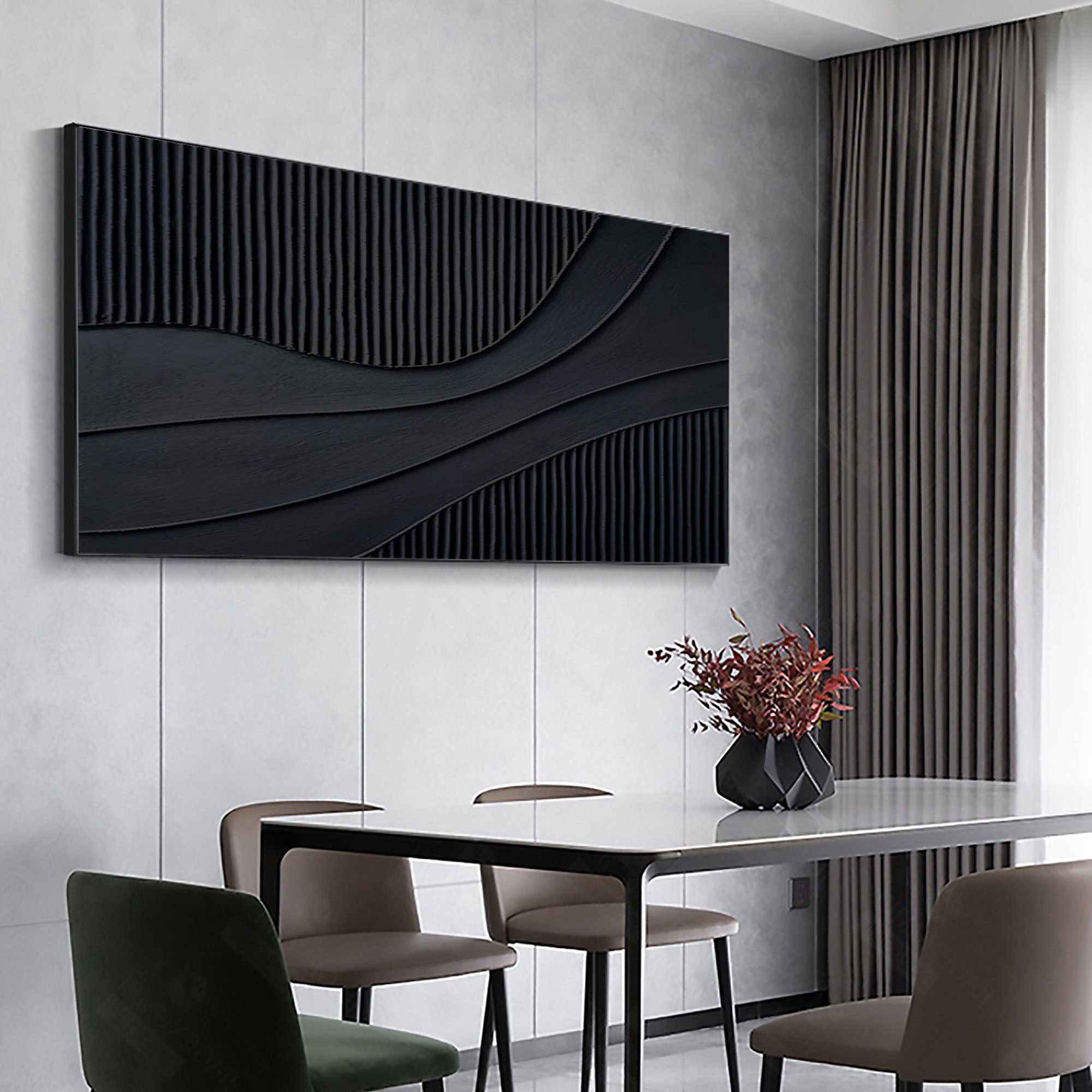 Modern Black Minimalist Art for Your Home Decor #BM 015