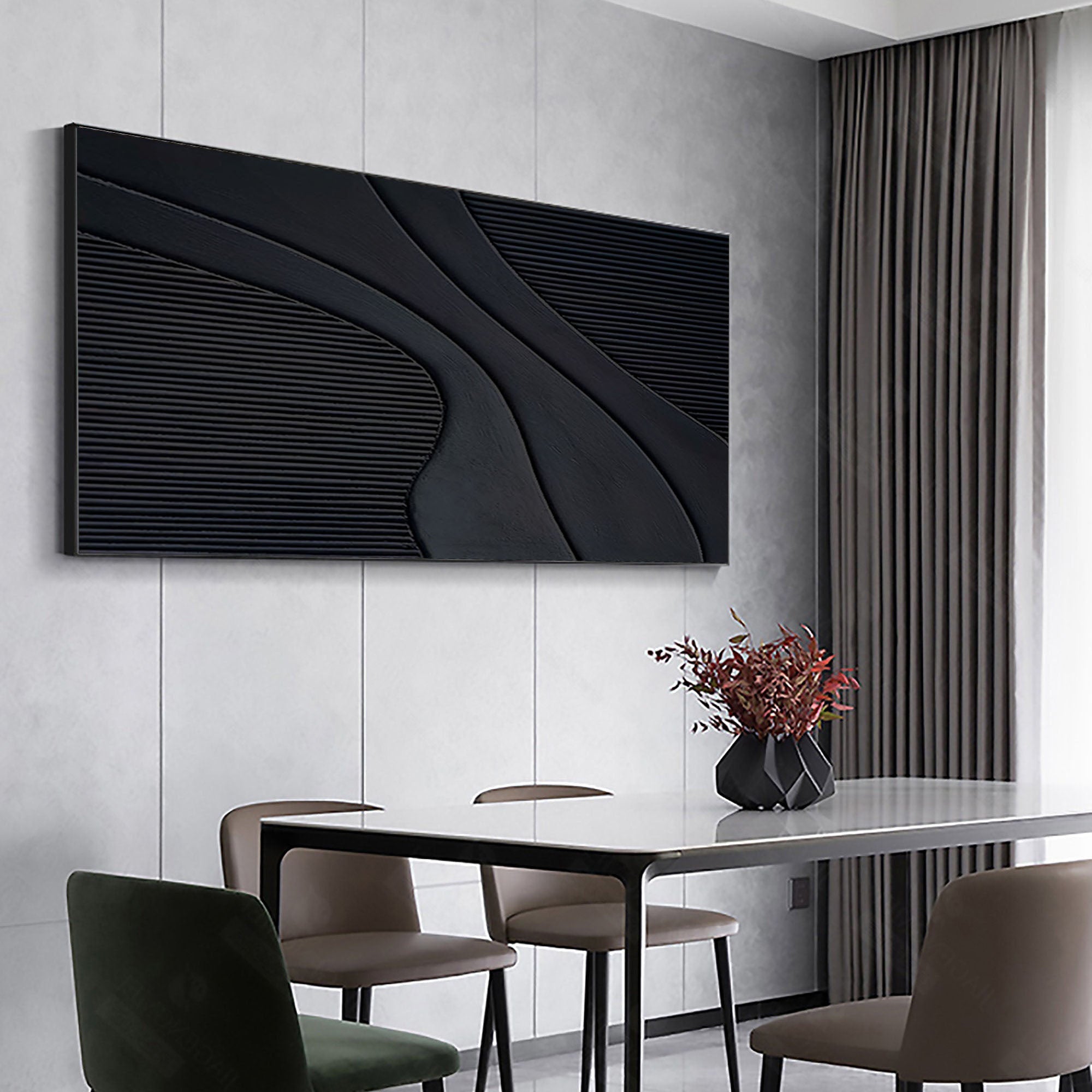 Modern Black Minimalist Art for Your Home Decor #BM 014