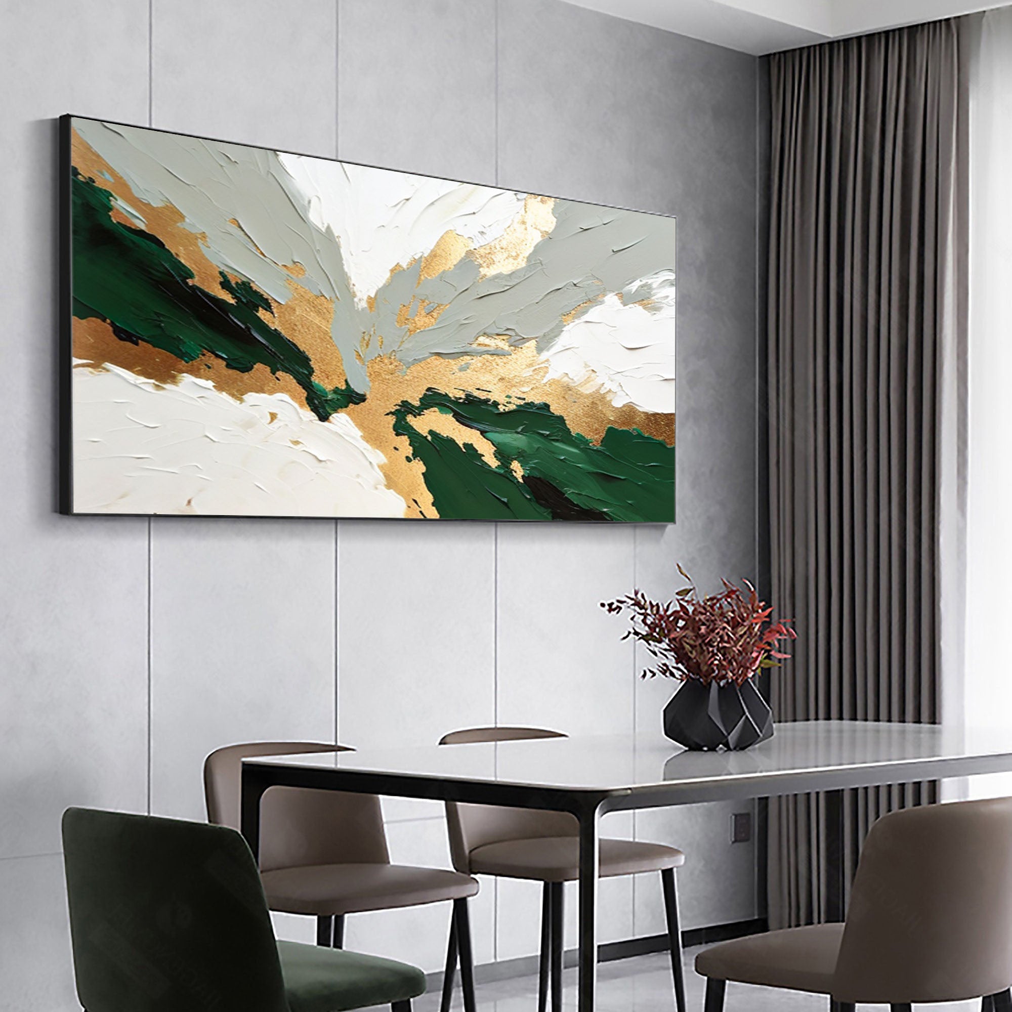 Modern Abstract Oil Painting Stylish Living Room Decor #BGM 033