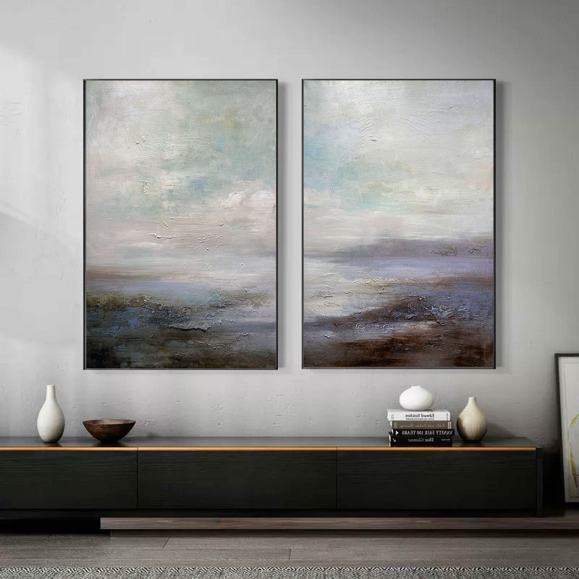 Abstract Tranquility Painting SET OF 2 #AVG 004