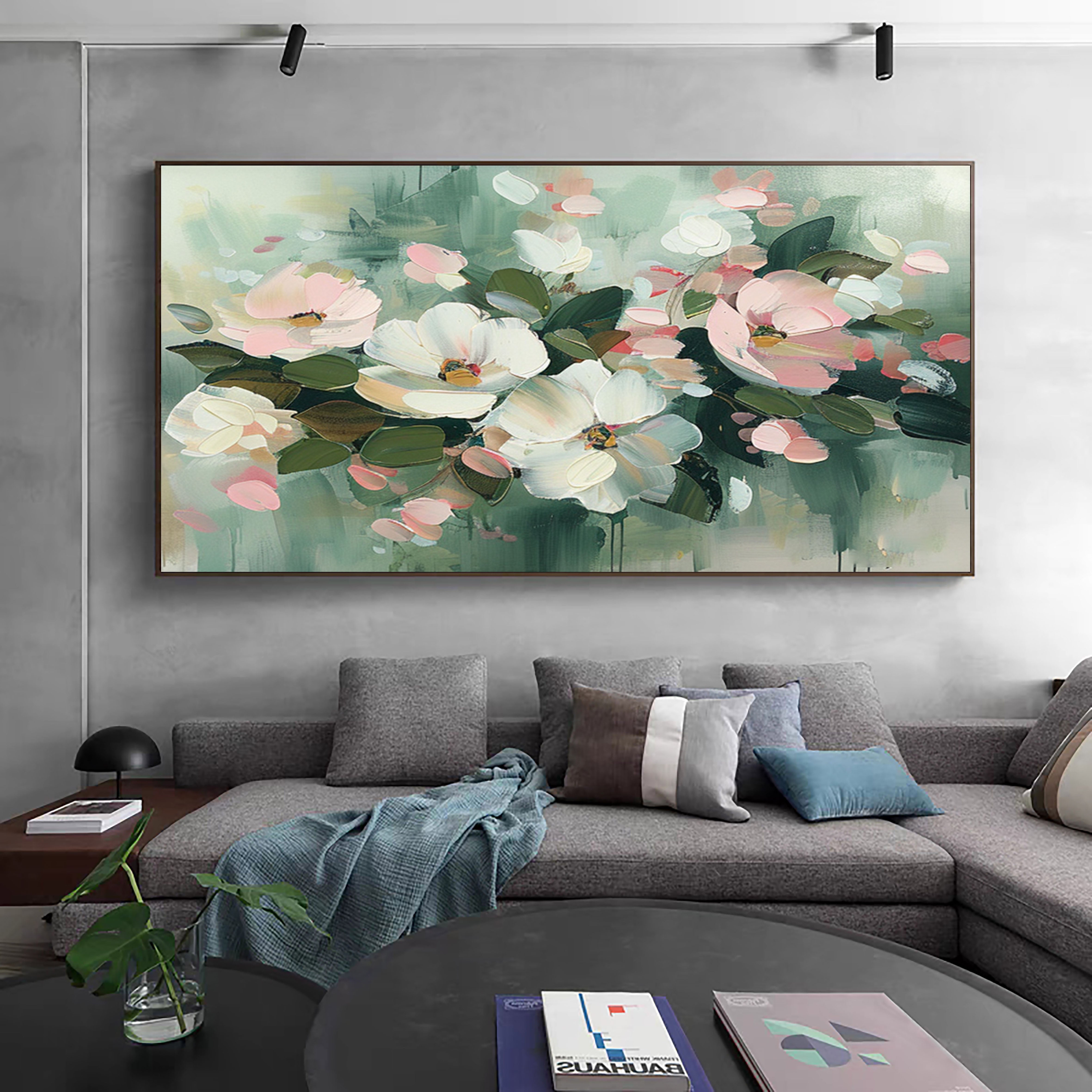 Botanical Beauty Canvas Print Colorful Abstract Floral Art #FT 019