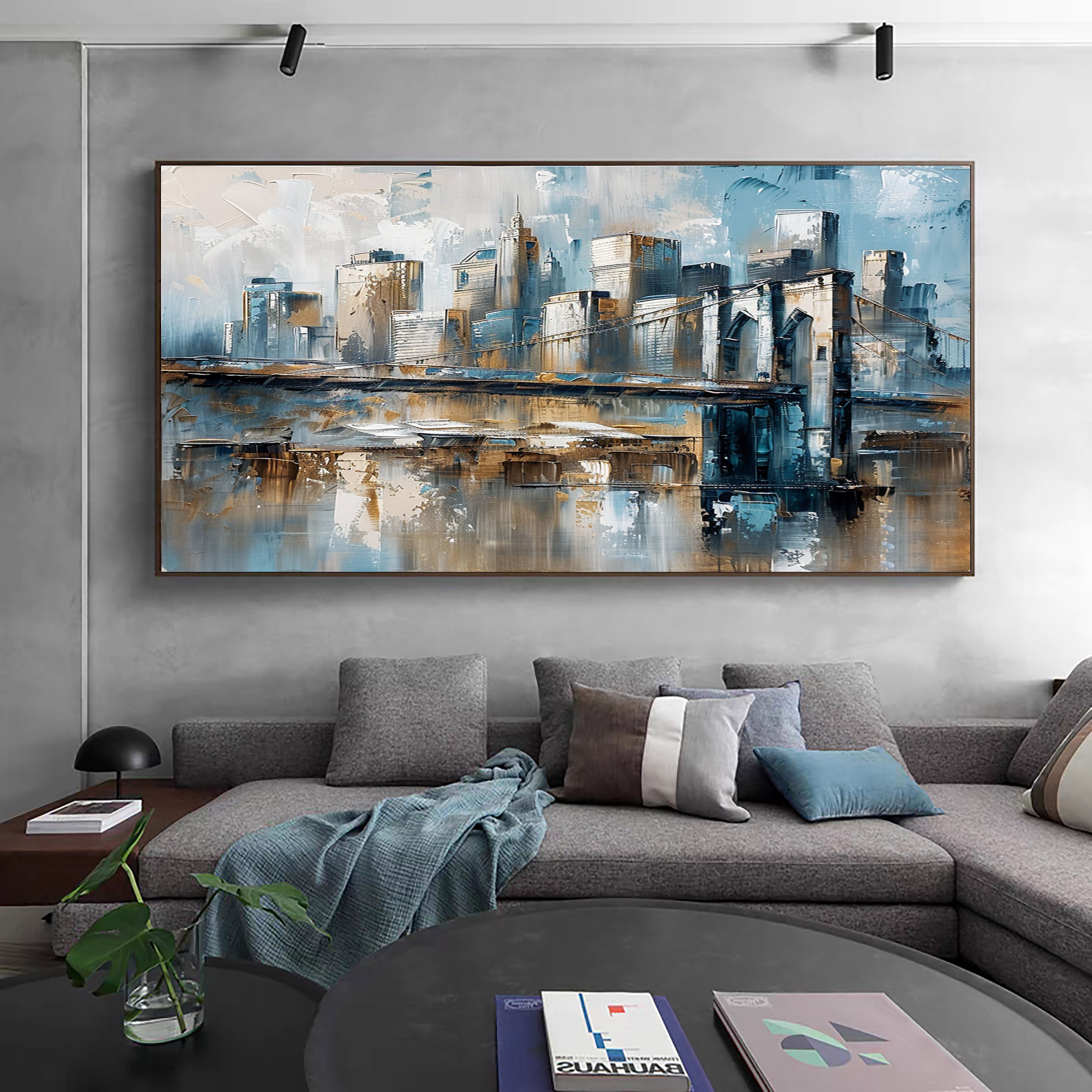 Urban Reflections Wall Art Large Canvas for Sophisticated Interiors #ULA 003