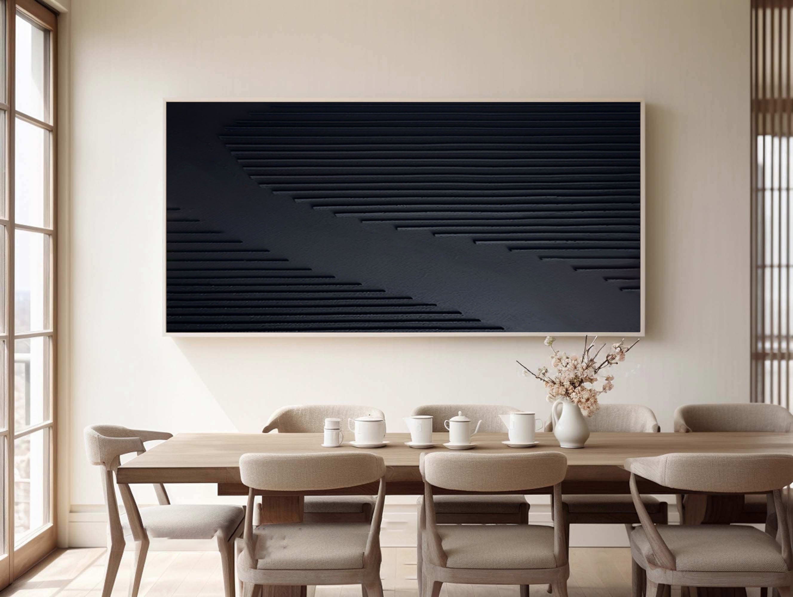 Modern Black Textured Minimalist Art #BM 031