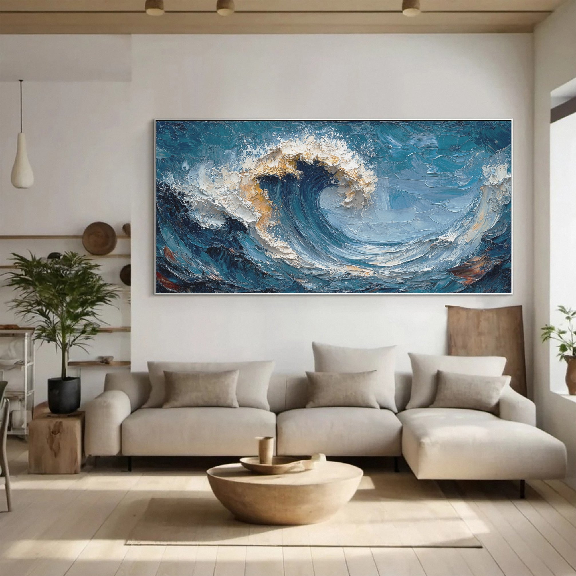 Ocean Majesty Large Textured Wave Wall Art #OS 042